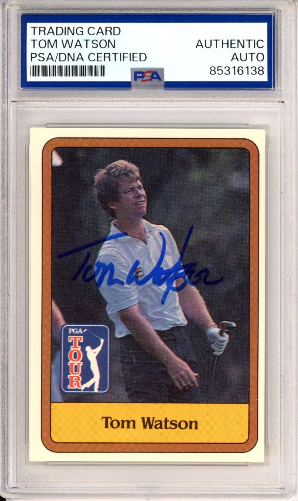 1981 DONRUSS GOLF PGA TOUR HOF RC TOM WATSON SIGNED CARD PSA DNA COA AUTOGRAPH