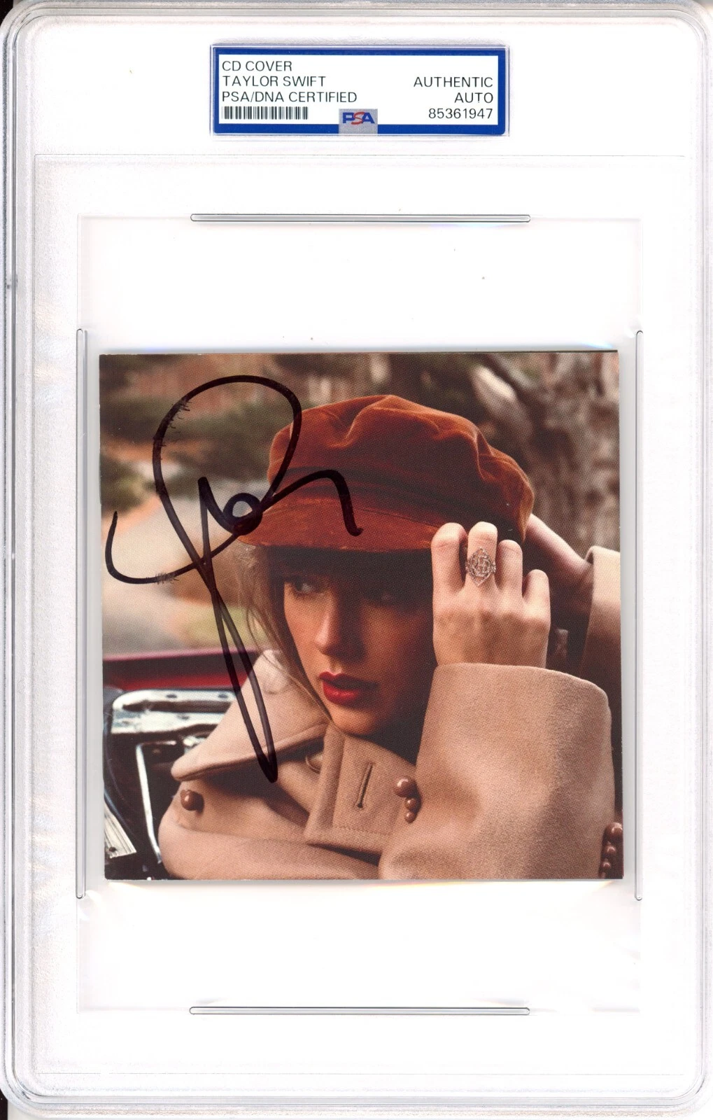 SIGNED TAYLOR SWIFT Red Taylor's Version Autographed CD Cover Book PSA DNA COA