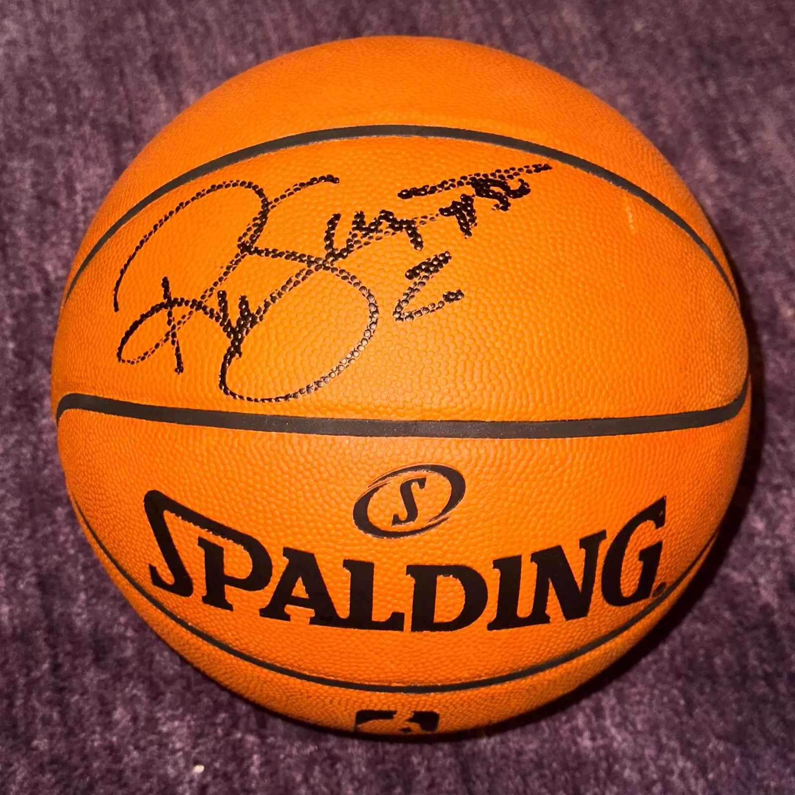 RALPH SAMPSON Signed Spalding GAME BASKETBALL (Stern) Beckett Auth. (BAS)