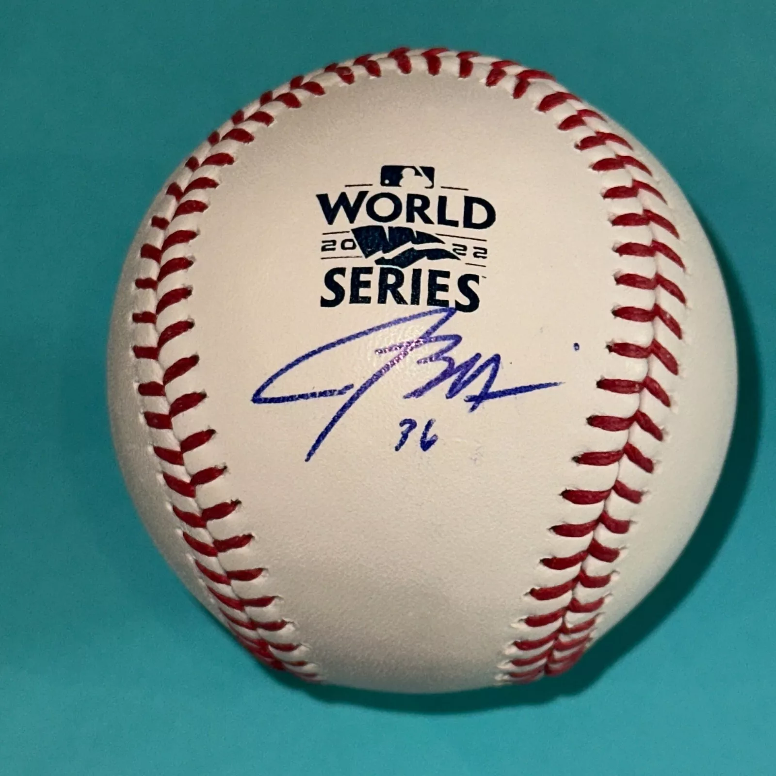 JOSHUA MILLER (Astros) Signed Official 2022 WORLD SERIES Baseball Beckett (BAS)
