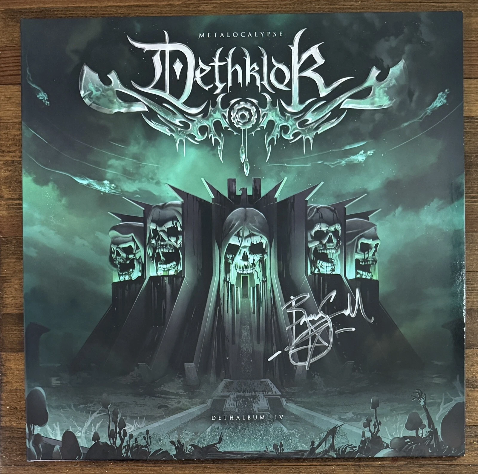 Dethklok SIGNED Dethalbum IV LE Vinyl Brendon Small BAS Beckett COA Autograph