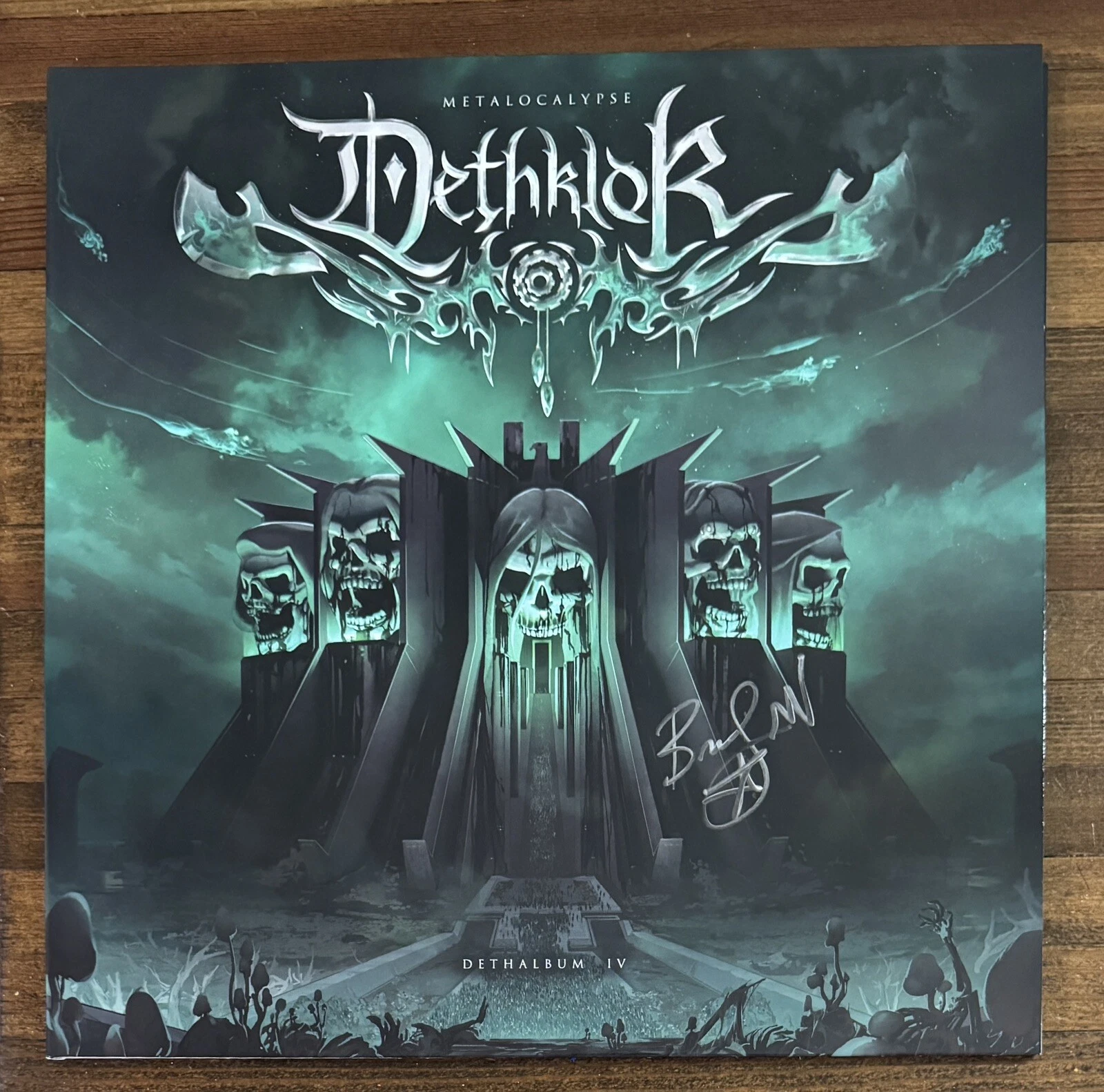 Dethklok SIGNED Dethalbum IV LE Vinyl Brendon Small BAS Beckett COA Autographed
