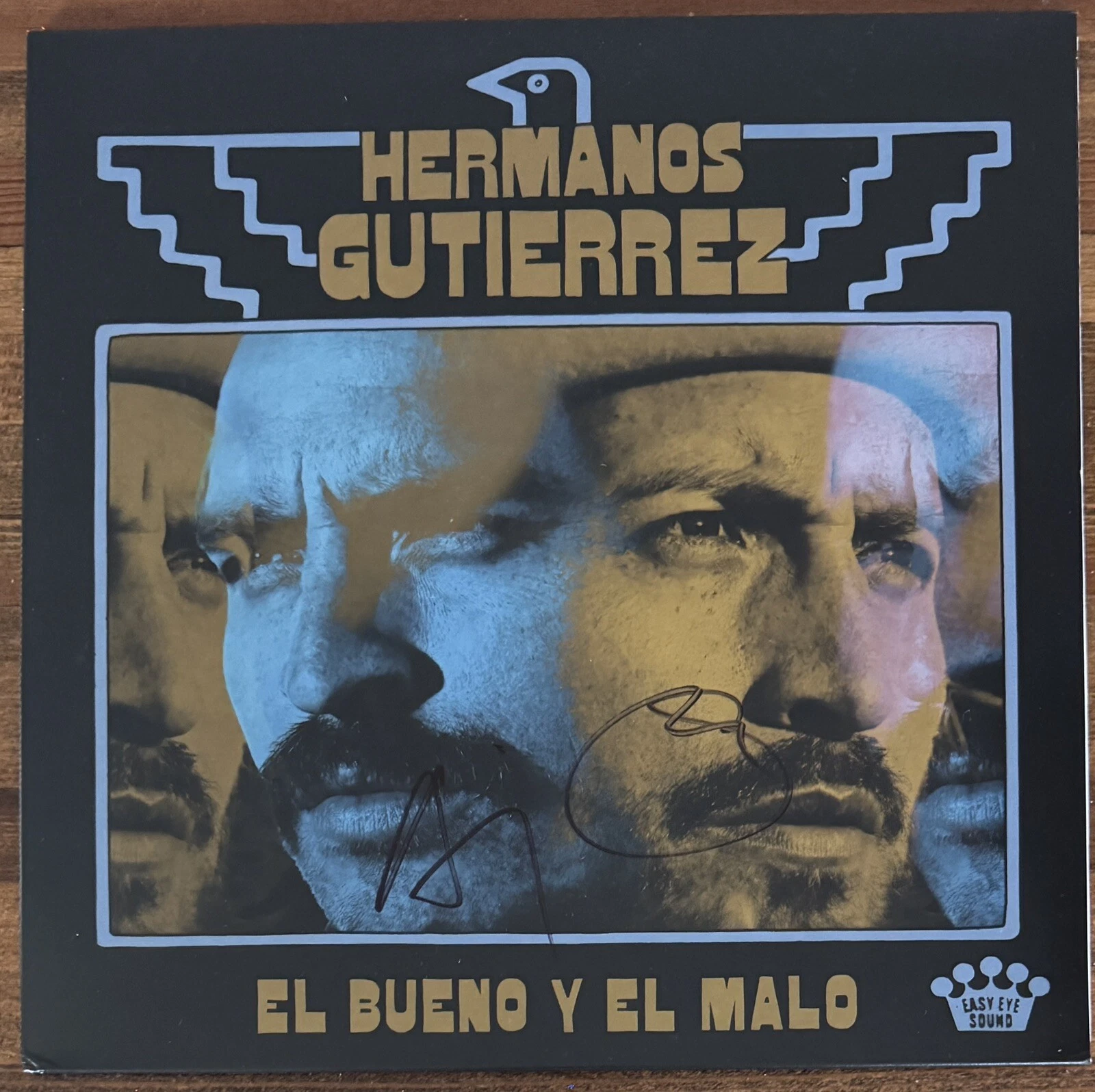 Hermanos Gutierrez SIGNED ON COVER El Bueno Y El Malo Vinyl LP BAS Beckett COA