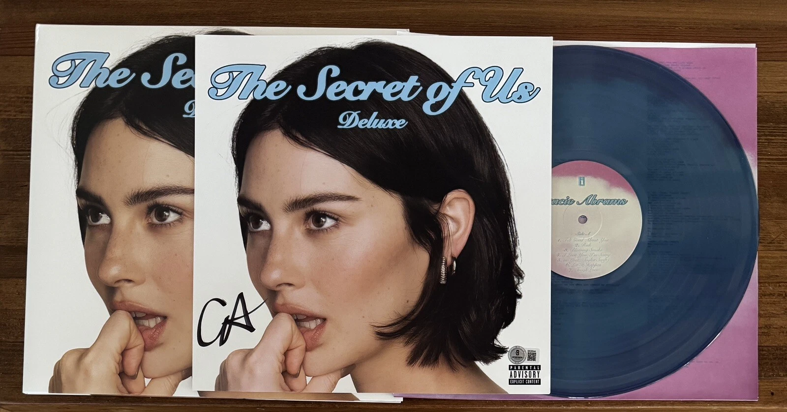 Gracie Abrams The Secret Of Us Deluxe Blue Vinyl & Signed Card BAS Beckett COA