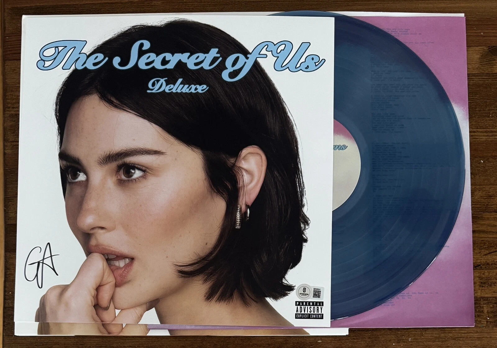 Gracie Abrams The Secret Of Us Deluxe Vinyl LP & Signed Art Card BAS Beckett COA