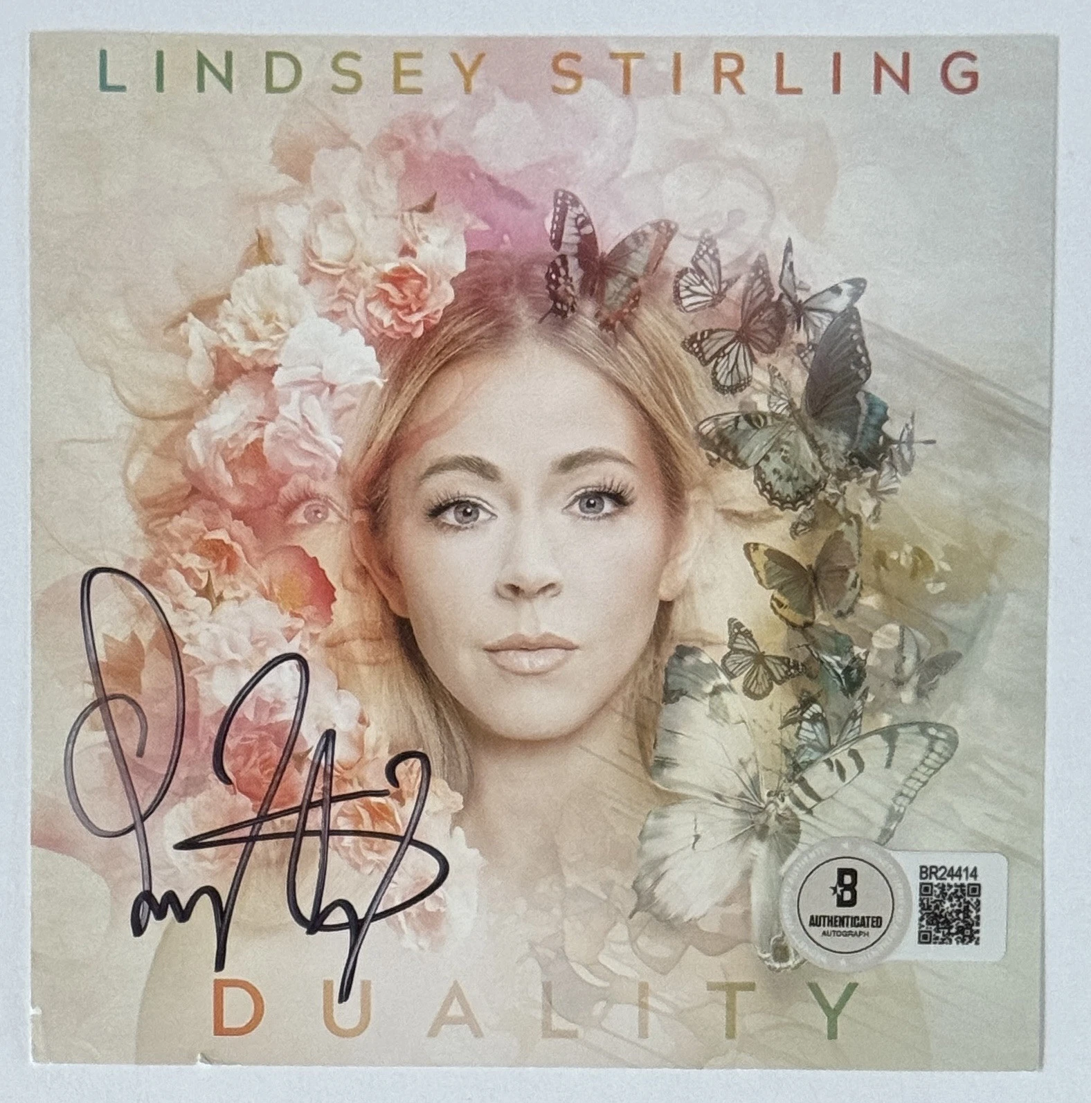 Lindsey Stirling SIGNED Art Card Picture & Duality CD BAS Beckett COA Autograph