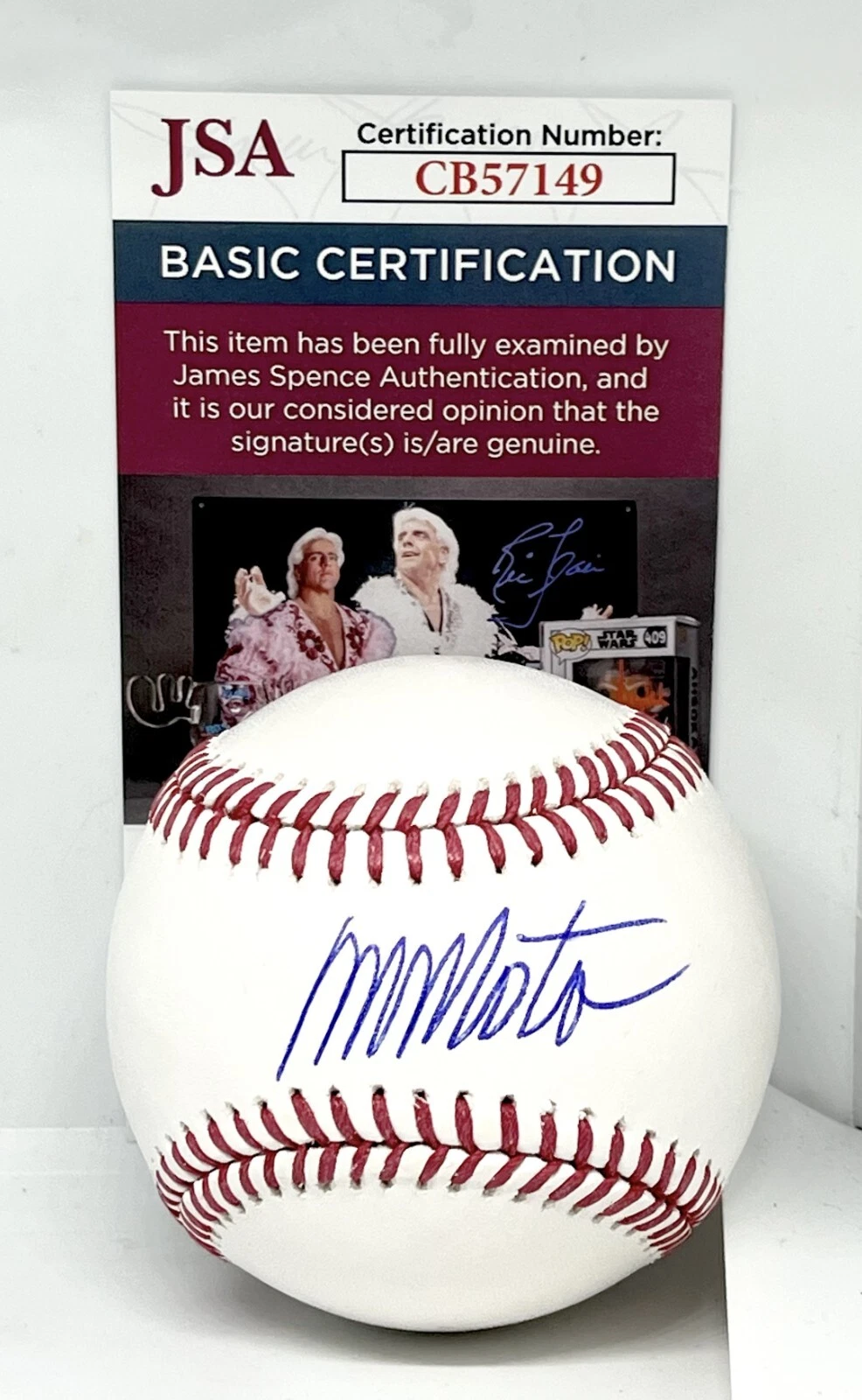 Manny Mota Los Angeles Dodgers signed MLB Baseball Ball autographed JSA