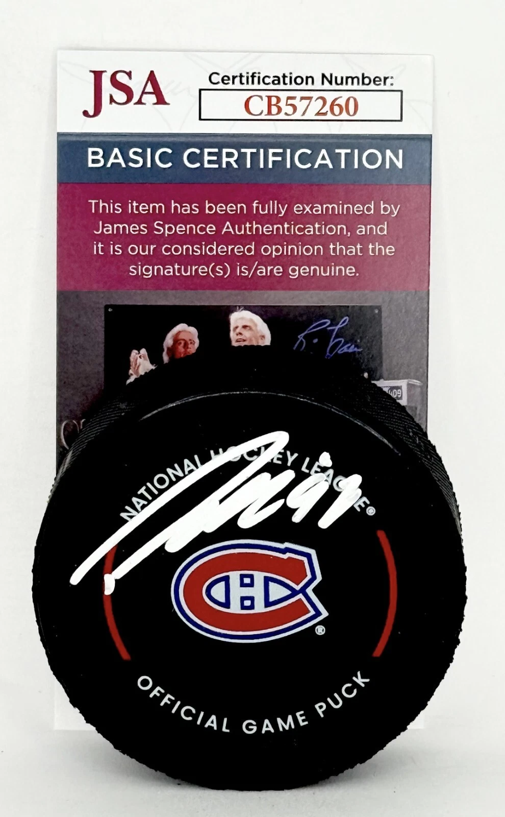 Patrik Laine signed Montreal Canadiens Official Game Puck autographed JSA
