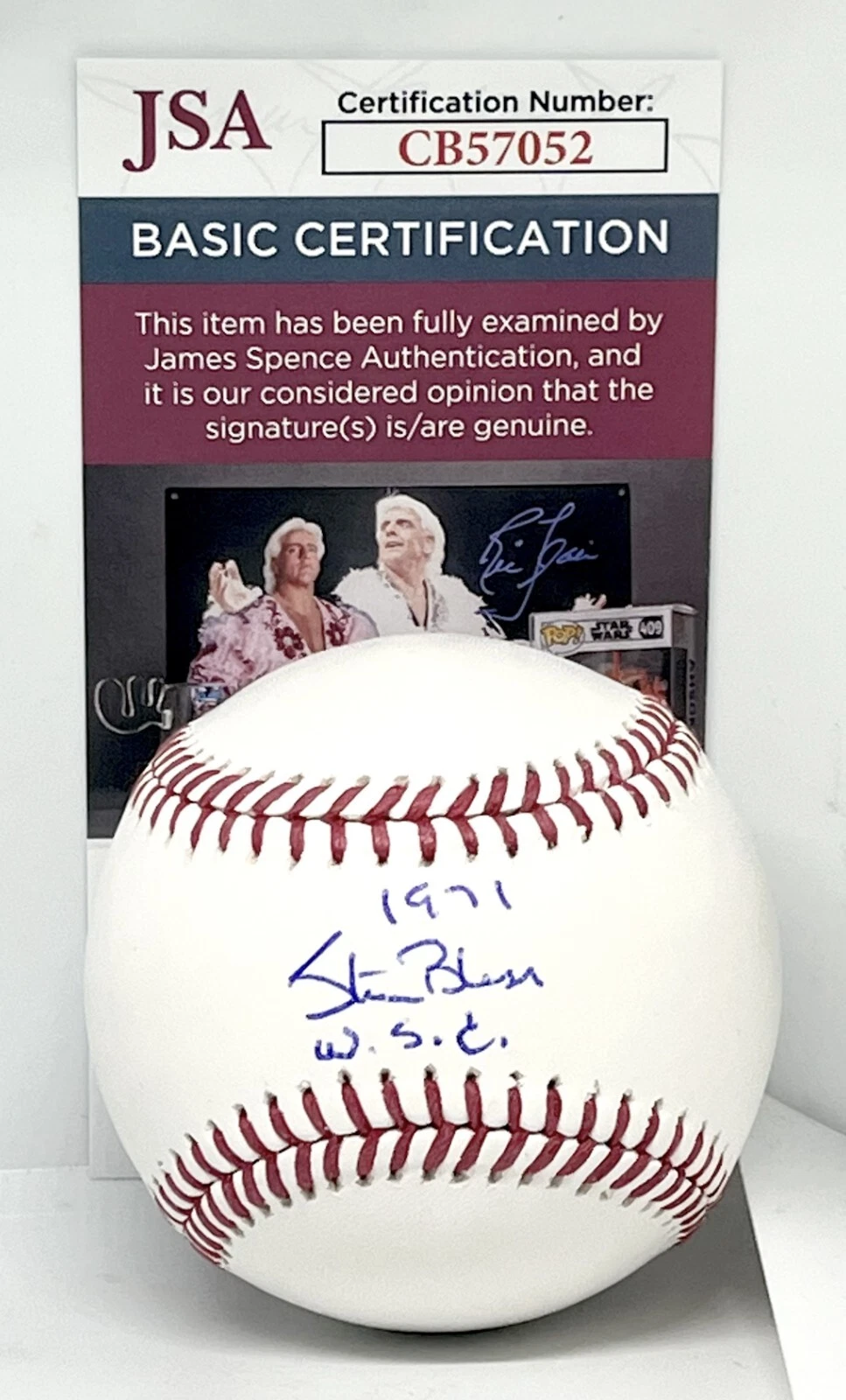 Steve Blass Pittsburgh Pirates signed MLB Baseball Ball W/ Inscription JSA