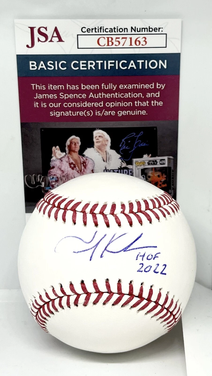 Tim Kurkjian ESPN Ford Frick signed MLB Baseball Ball W/ HOF Inscription JSA