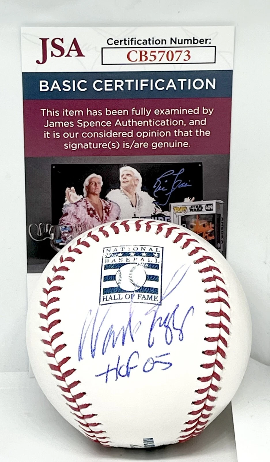 Wade Boggs Red Sox Yankees signed HOF Logo Baseball Ball W/ Inscription JSA COA