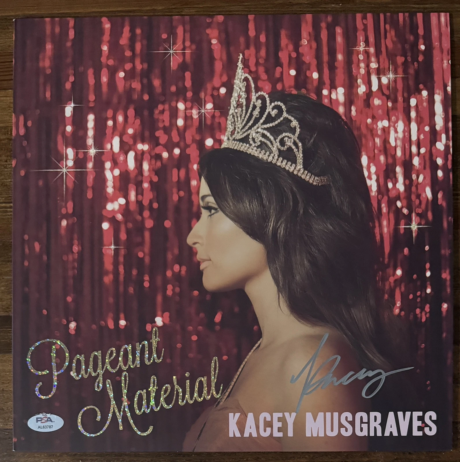 Kacey Musgraves Pageant Material SIGNED AUTOGRAPH Pink Vinyl Cover PSA DNA COA