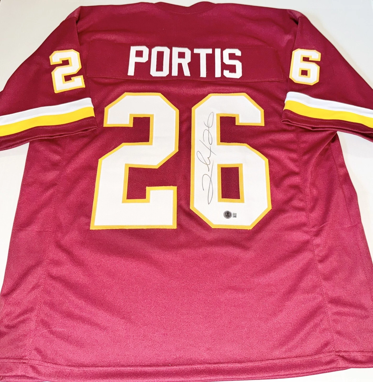 Clinton Portis Washington Redskins signed Custom jersey Beckett Witnessed