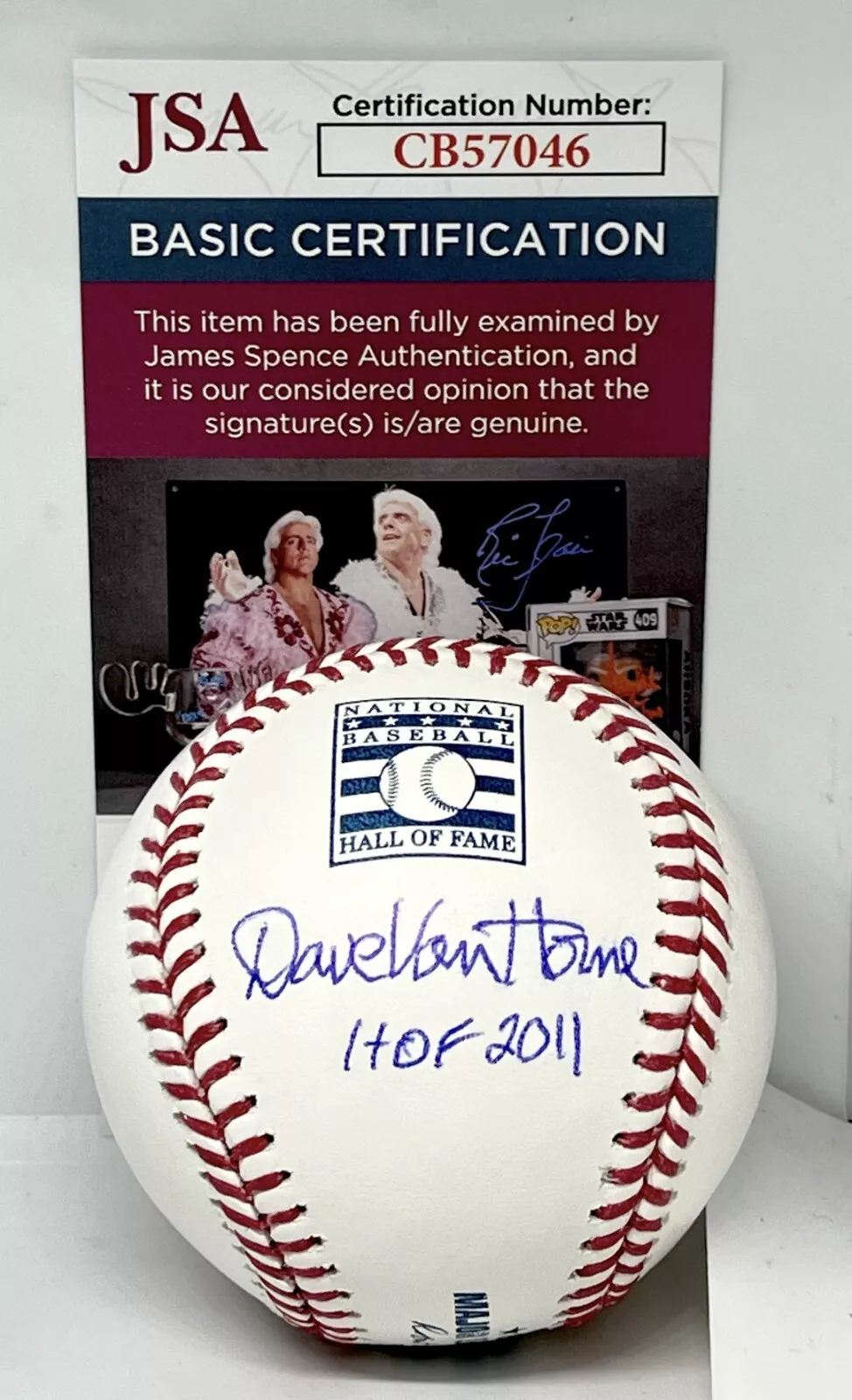 Dave Van Horne Expos Marlins signed HOF Logo Baseball Ball W HOF Inscription JSA