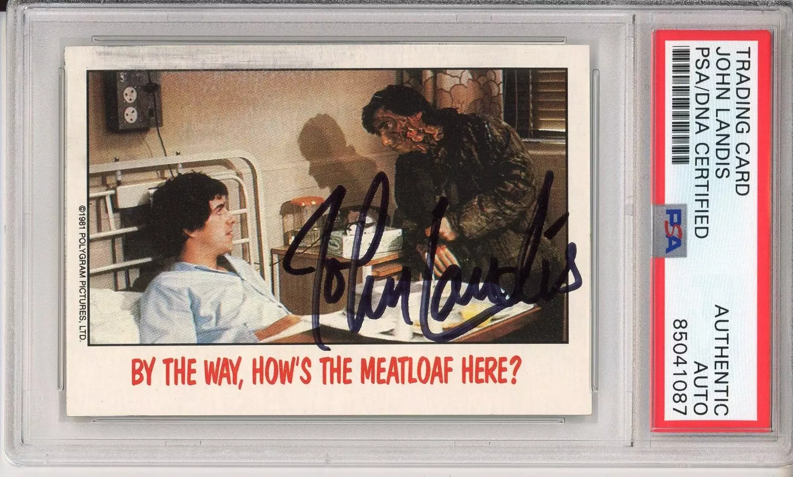 TOPPS FRIGHT FLICKS SIGNED AMERICAN WEREWOLF JOHN LANDIS DIRECTOR PSA DNA COA COLLECTIBLE MEMORABILIA