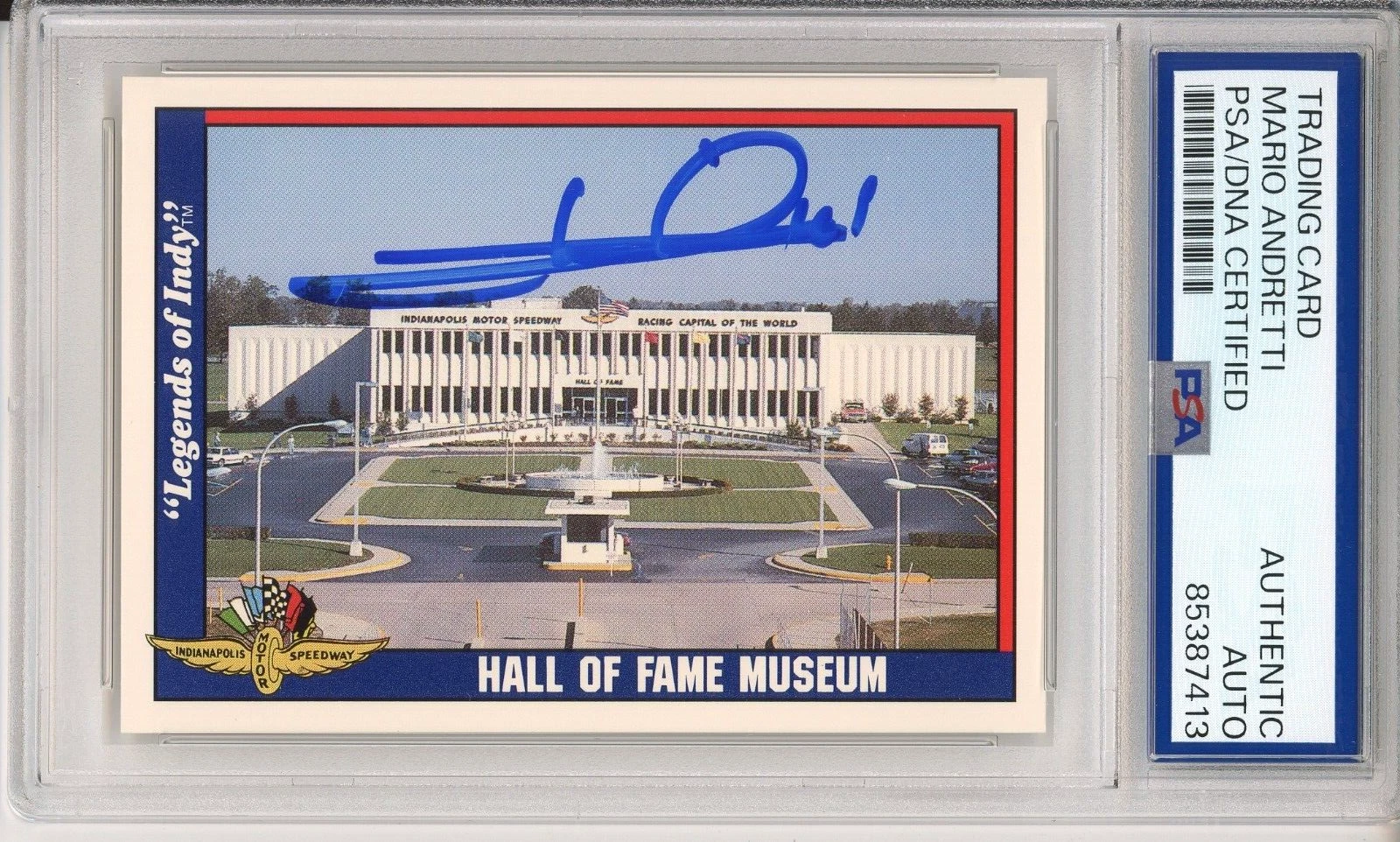 1991 Legends of Indy 500 Card Mario Andretti PSA DNA COA Autograph F1 SIGNED