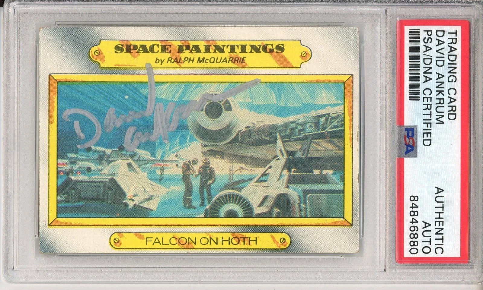 1980 TOPPS STAR WARS DAVID ANKRUM VOICE OF WEDGE AUTOGRAPHED SIGNED PSA DNA COA