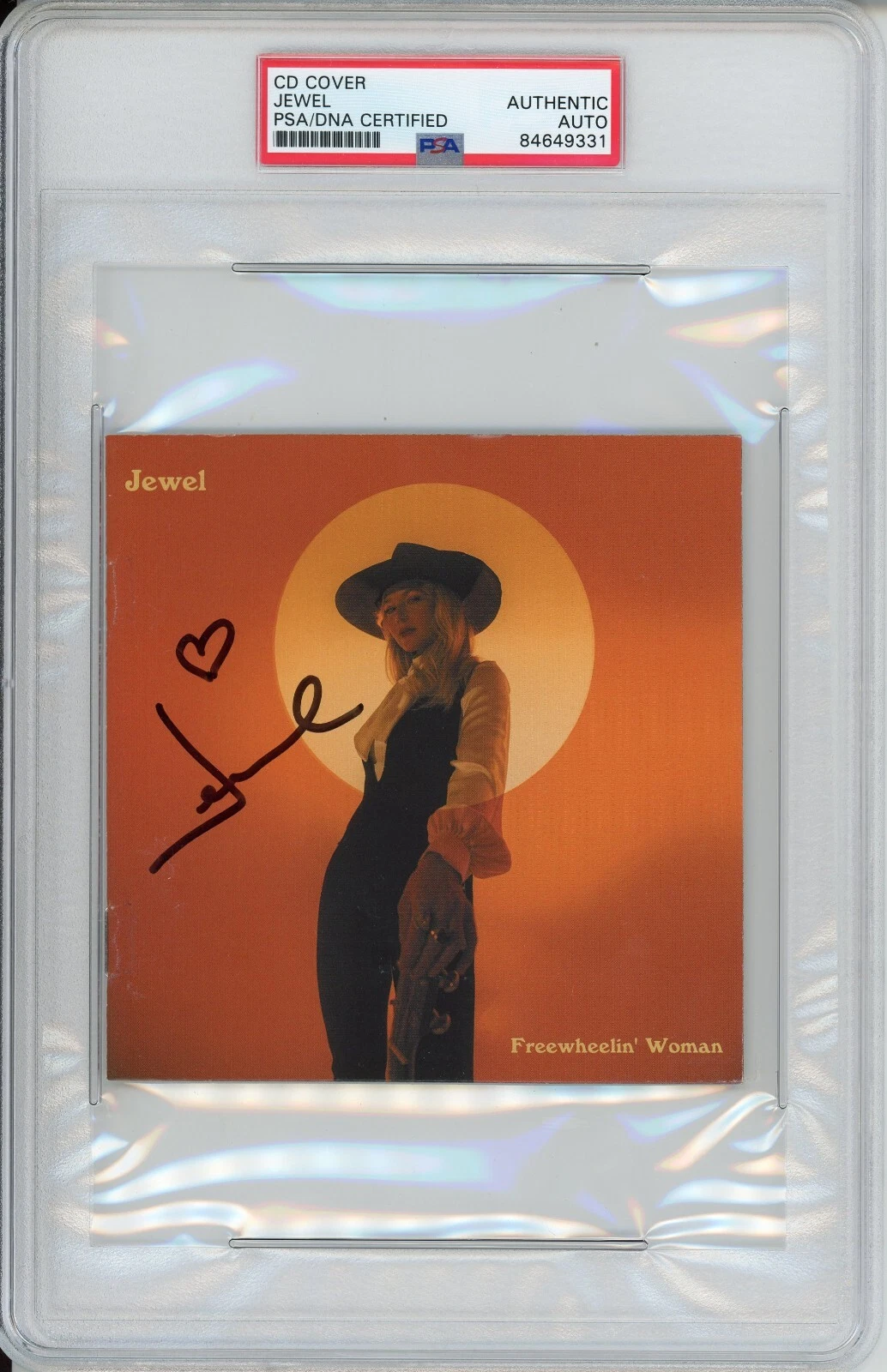 Jewel Freewheelin' Woman CD Cover Booklet Signed Autograph PSA DNA Certified COA