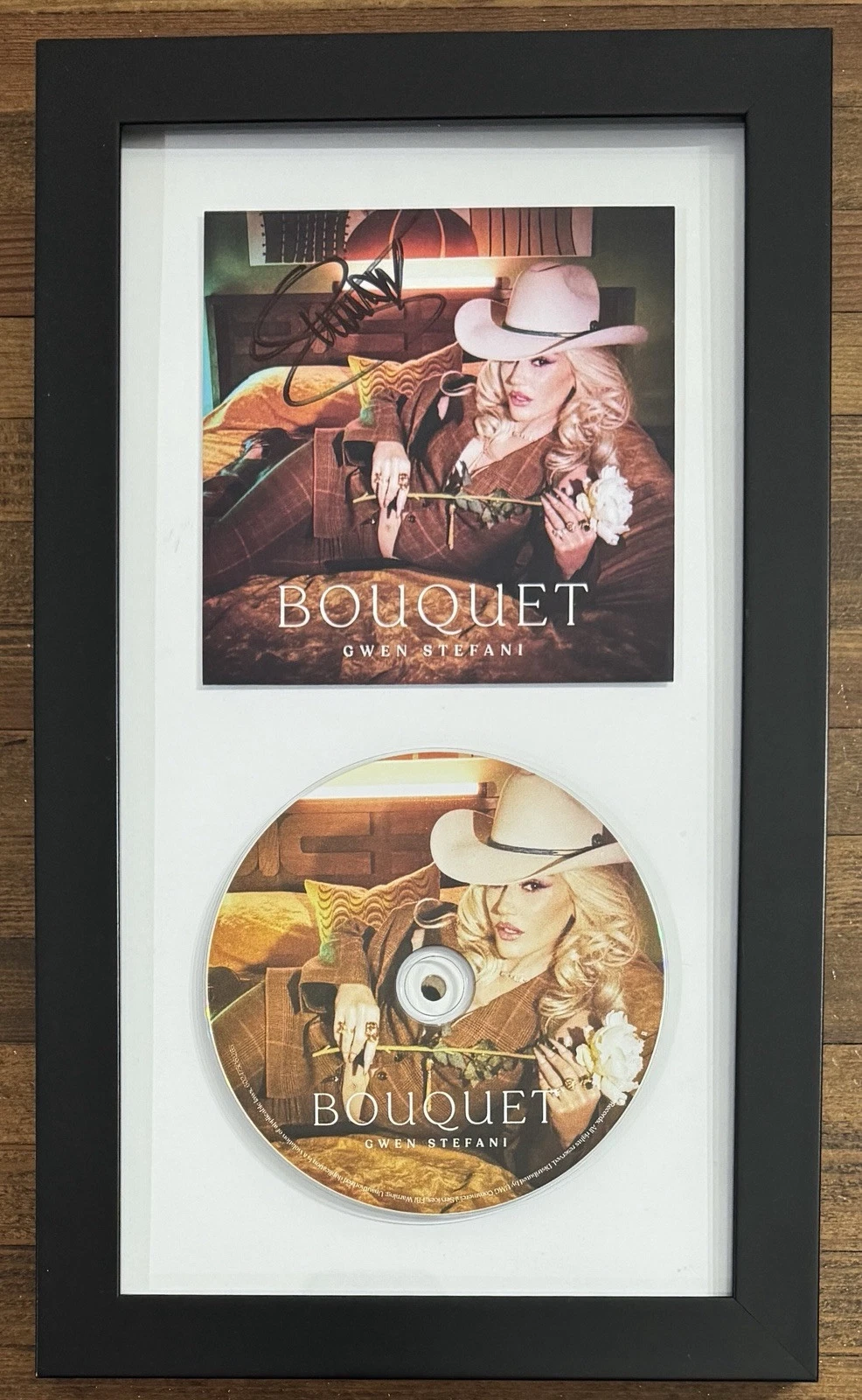FRAMED Gwen Stefani Bouquet CD & SIGNED Album Art Card Autographed PSA DNA COA