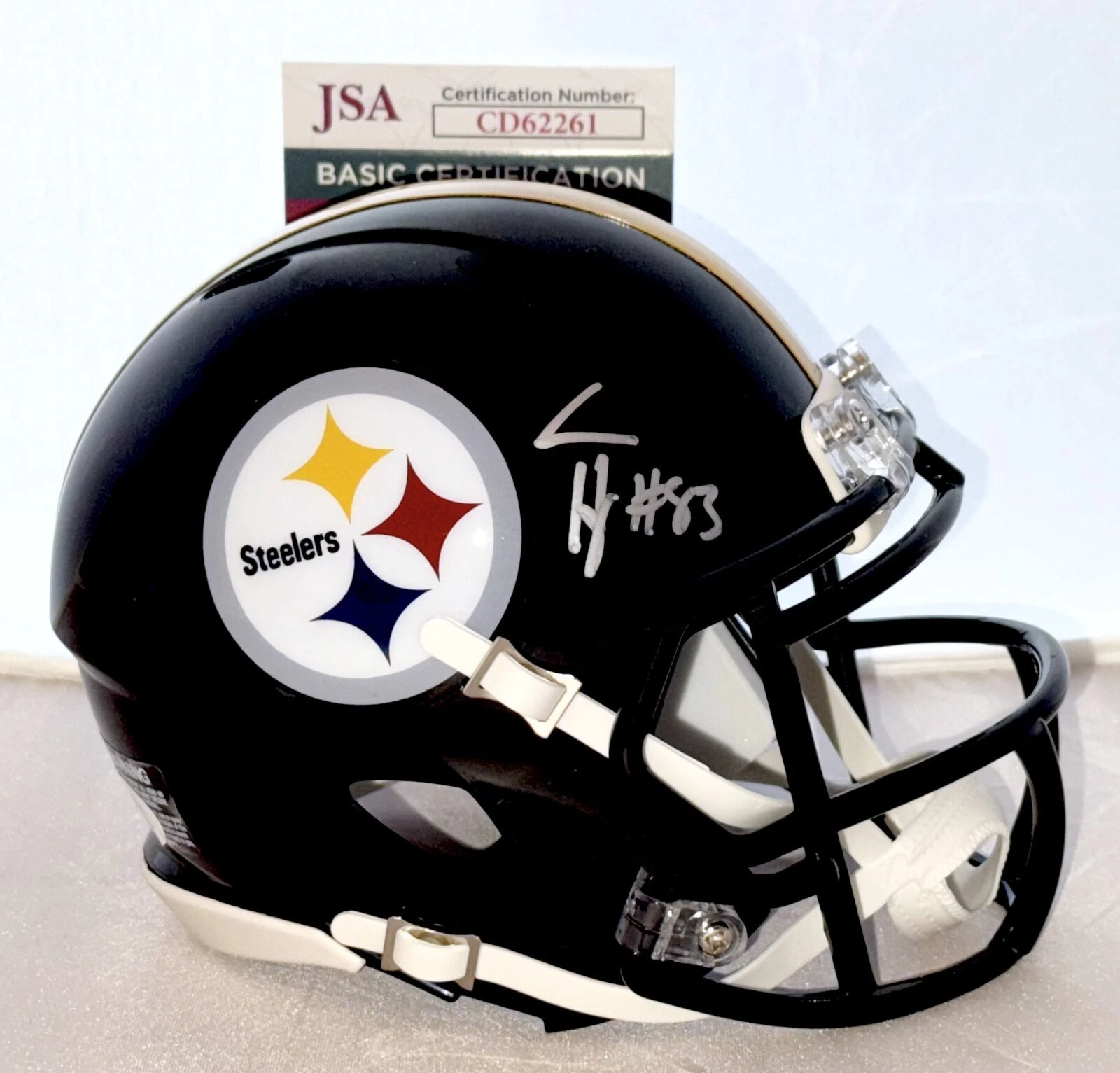 Connor Heyward signed Pittsburgh Steelers mini helmet autographed JSA