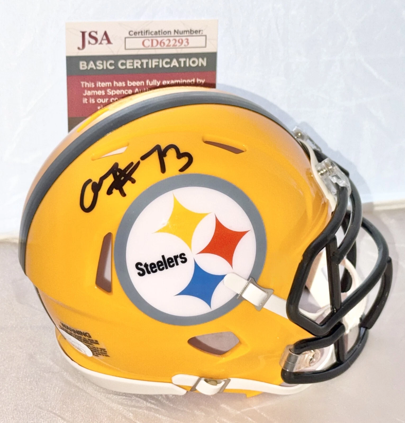 Isaac Seumalo signed Pittsburgh Steelers mini helmet autographed JSA