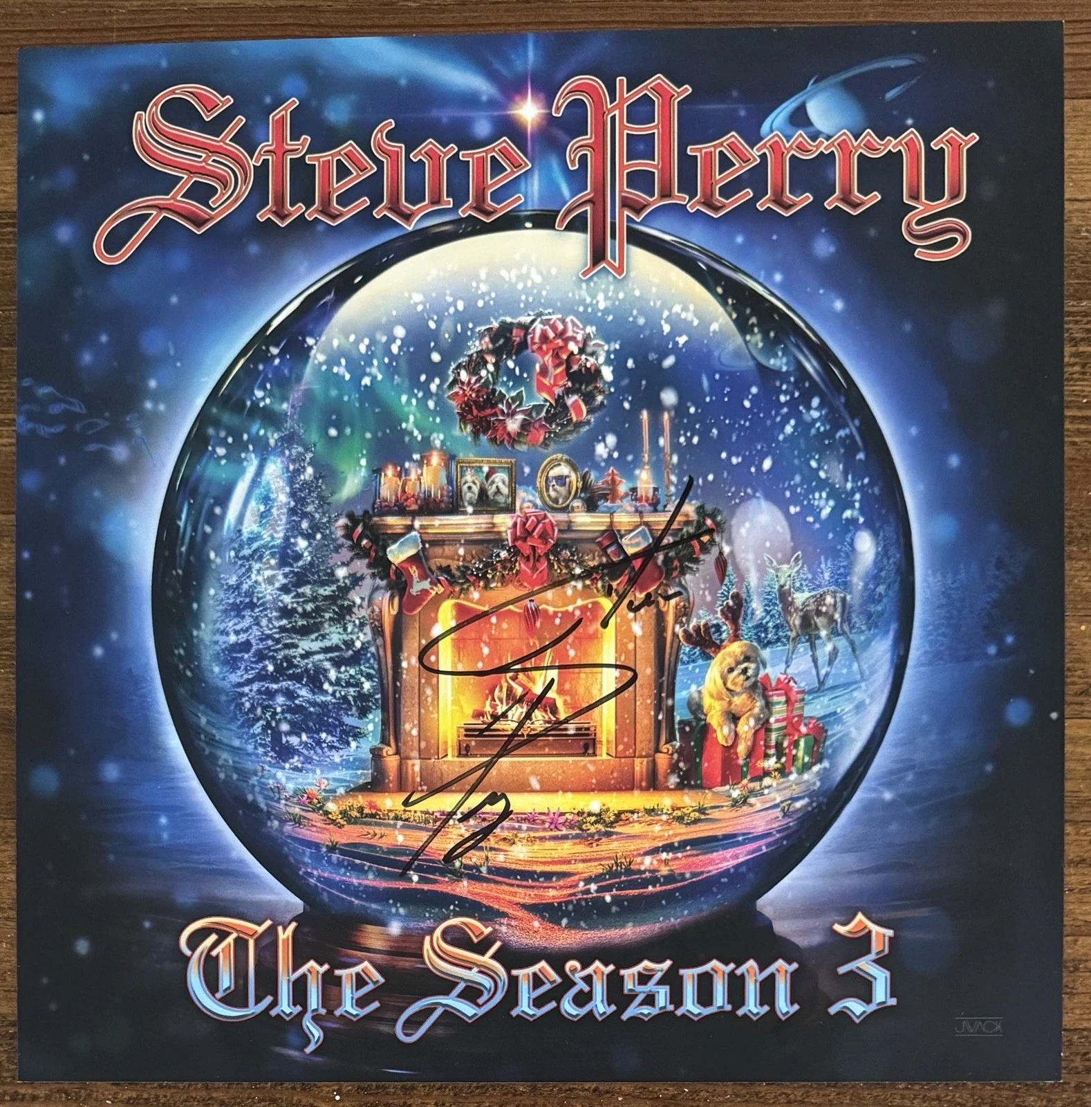 Steve Perry Journey Vinyl LP & SIGNED Album Cover Card Autograph BAS Beckett COA