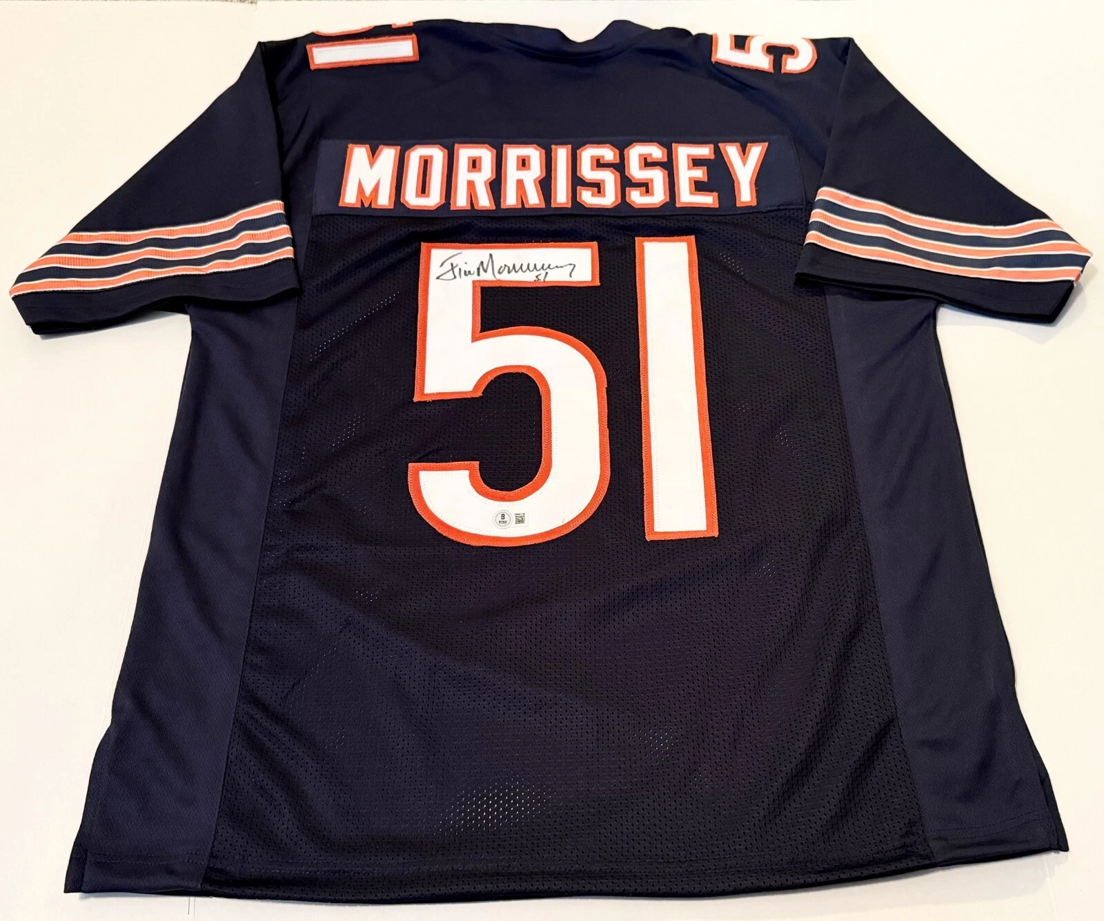 Jim Morrissey Chicago Bears signed Custom jersey Beckett Witnessed