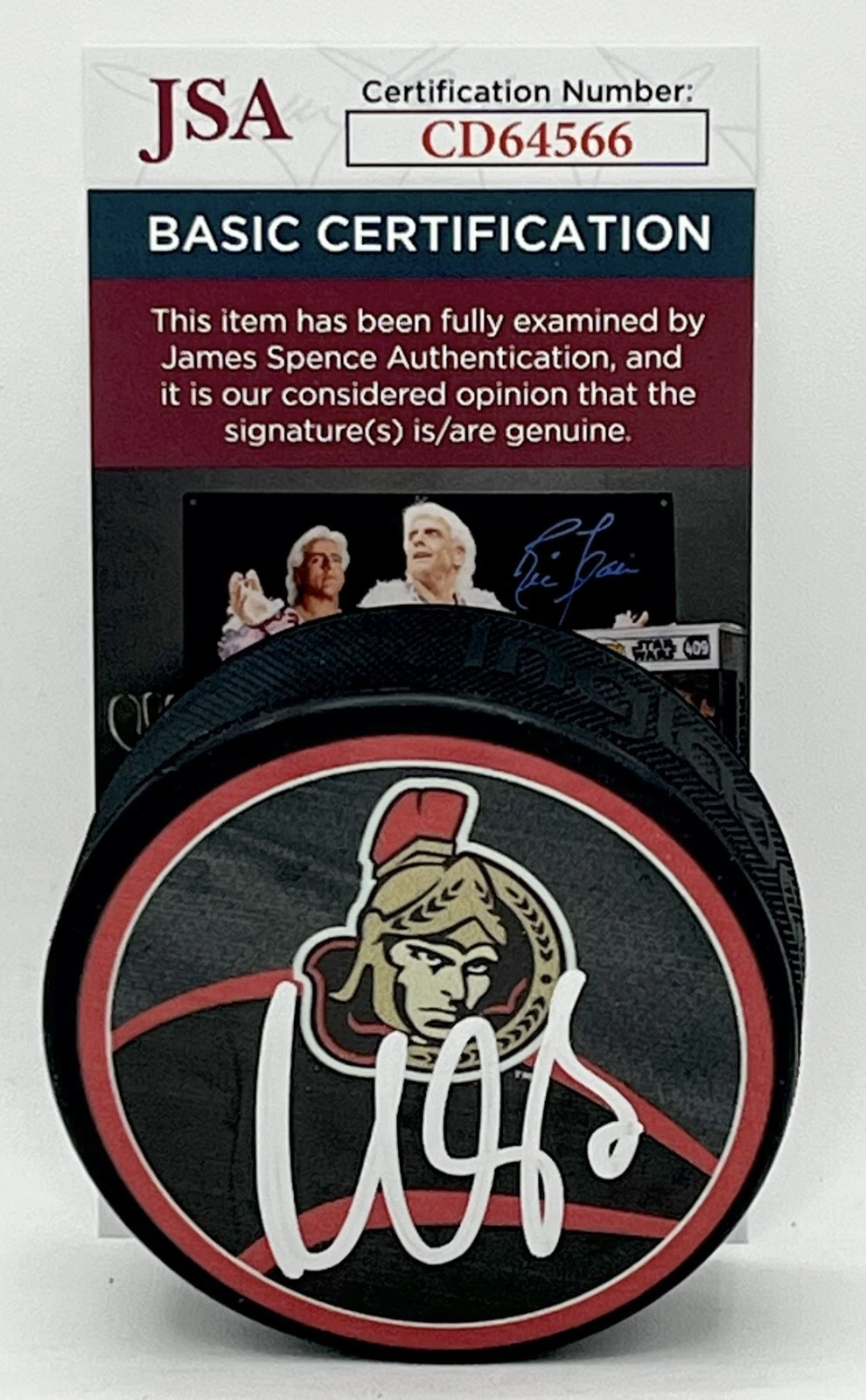Claude Giroux signed Ottawa Senators Reverse Retro Puck autographed JSA
