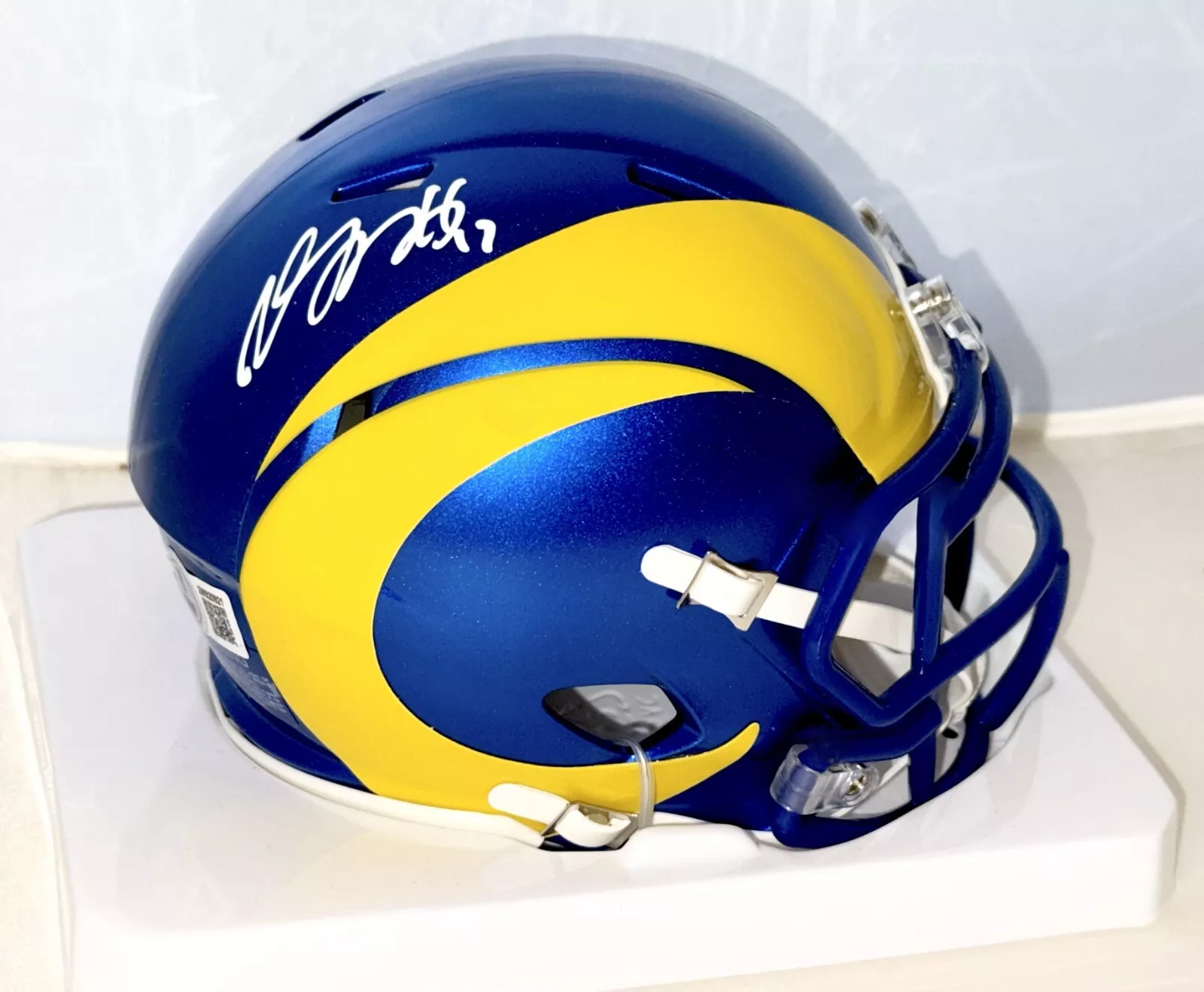 Davante Adams signed Los Angeles Rams mini helmet Beckett Witnessed