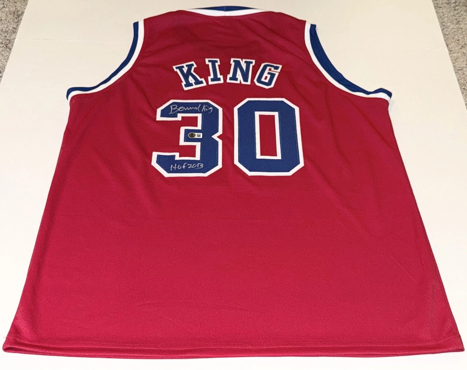 Bernard King Washington Bullets signed Custom jersey W/ HOF Beckett Witness