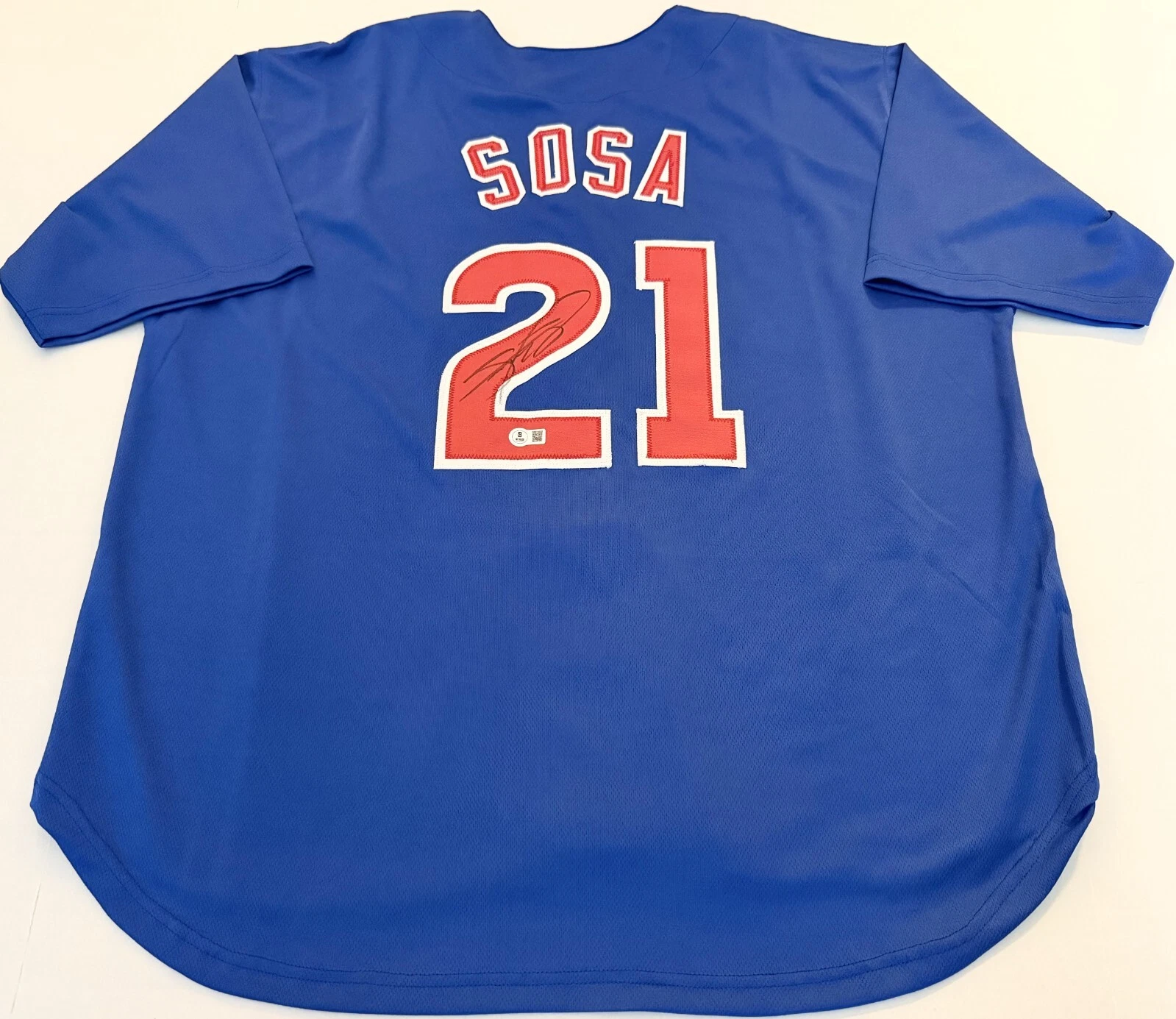 Sammy Sosa Chicago Cubs signed Custom jersey autographed #1 Beckett Witnessed