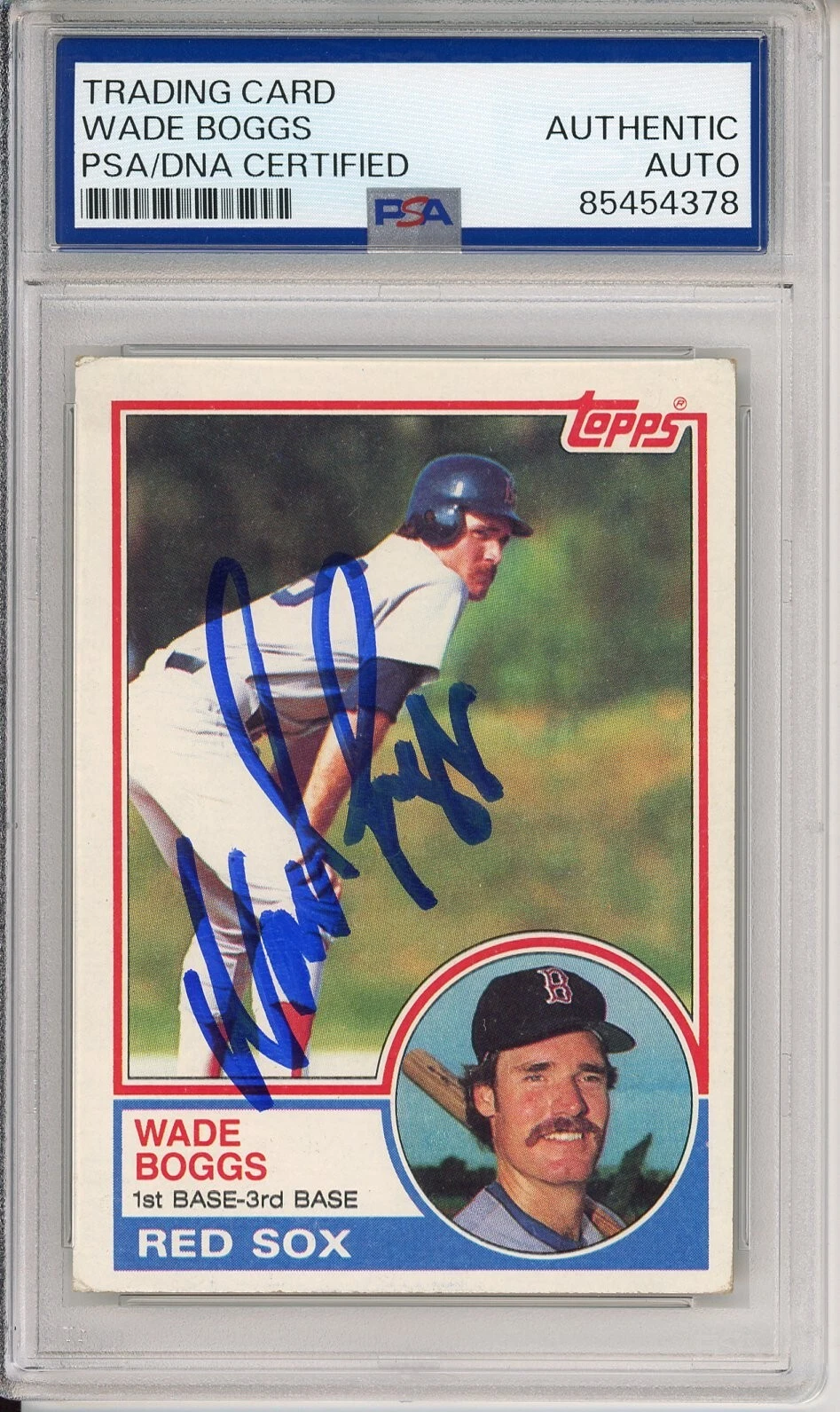 1983 Topps Wade Boggs SIGNED Rookie RC Card PSA DNA COA Certified Autograph HOF