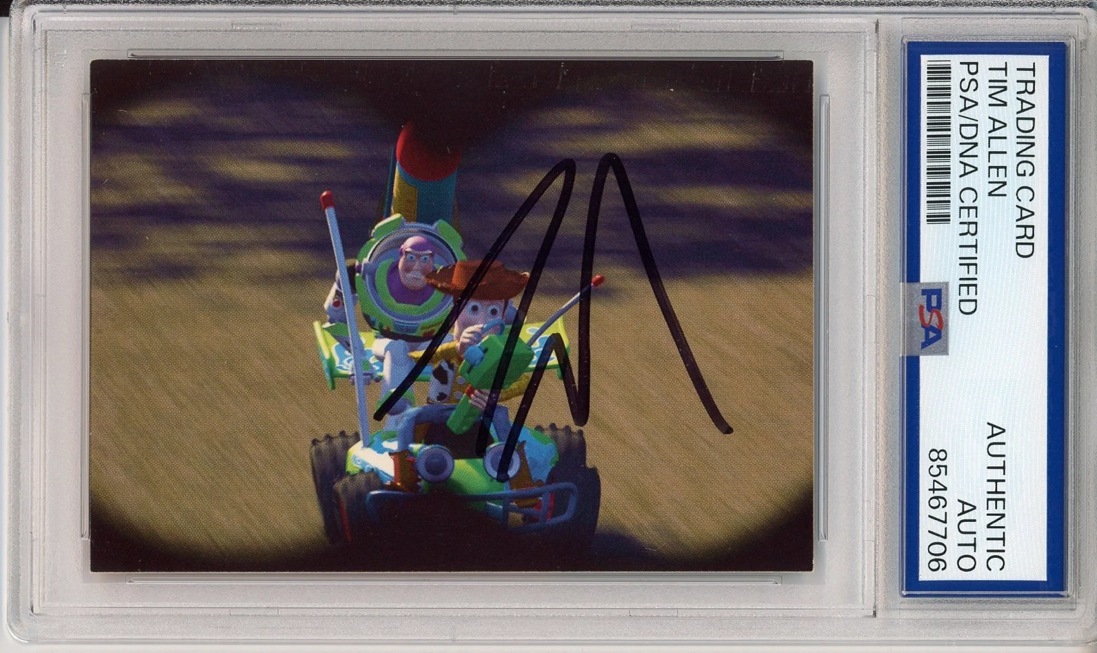 1995 DISNEY SKYBOX TOY STORY #27 BUZZ LIGHTYEAR SIGNED TIM ALLEN PSA DNA COA
