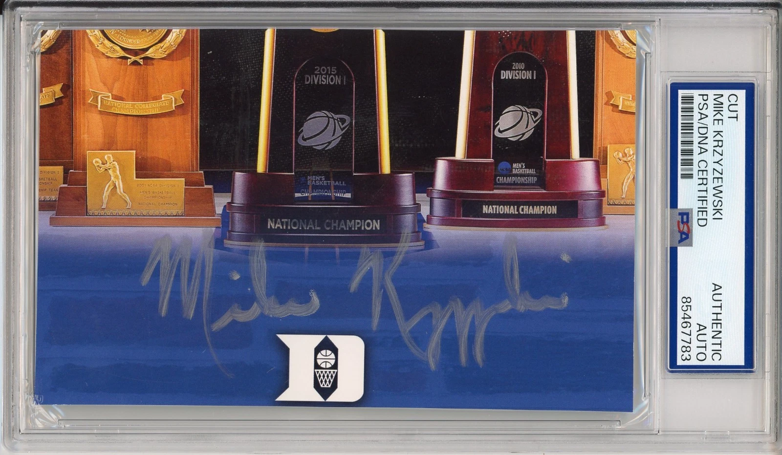 Mike Krzyzewski Duke Blue Devils Coach Signature PSA DNA Autographed NCAA HOF