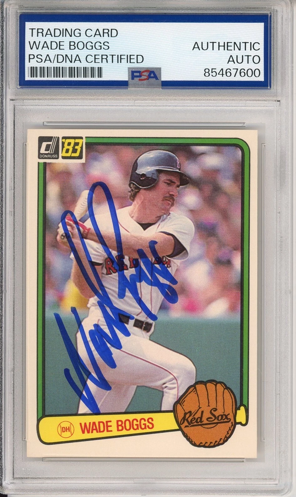 1983 Donruss Wade Boggs SIGNED Rookie RC Card PSA DNA COA Autograph HOF Red Sox