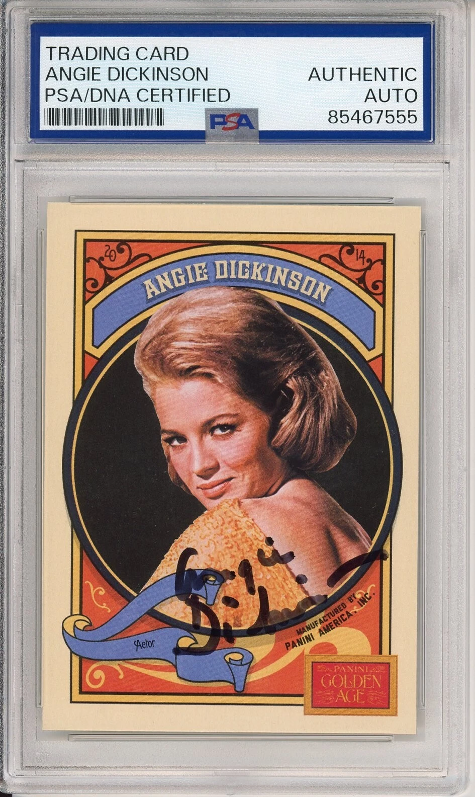 2014 Panini Golden Age Angie Dickinson Signed SEXY & HOT PSA DNA COA AUTOGRAPH