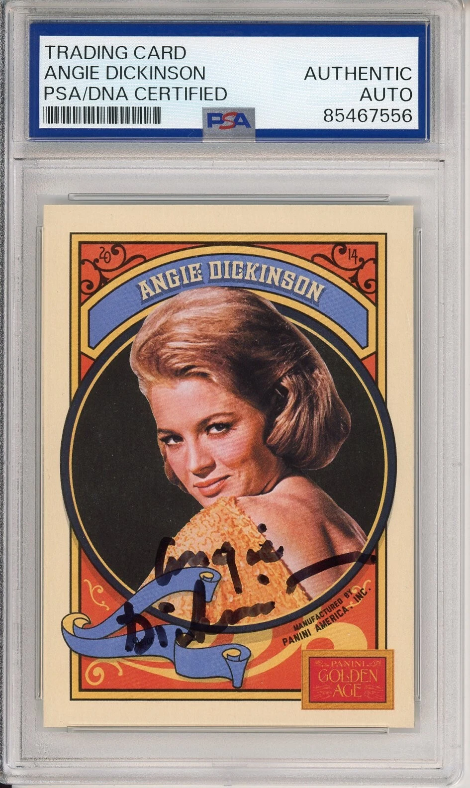 2014 Panini Golden Age Angie Dickinson Signed SEXY HOT PSA DNA COA AUTOGRAPHED