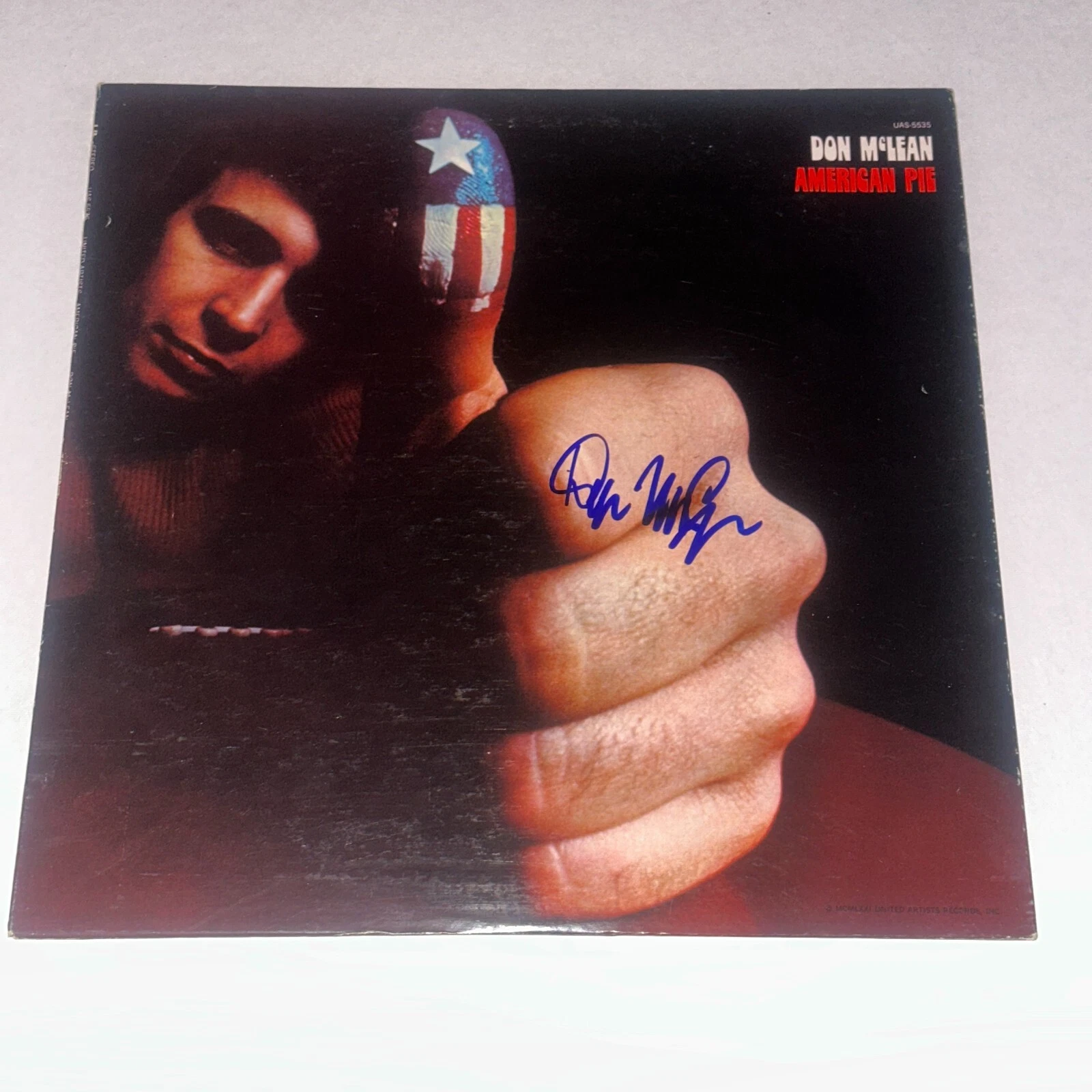DON McLEAN Signed American Pie LP ALBUM COVER Beckett Auth (BAS)