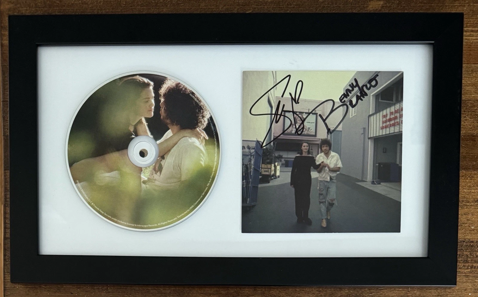 Framed SIGNED Selena Gomez & Benny Blanco Autograph Art Card CD BAS Beckett COA