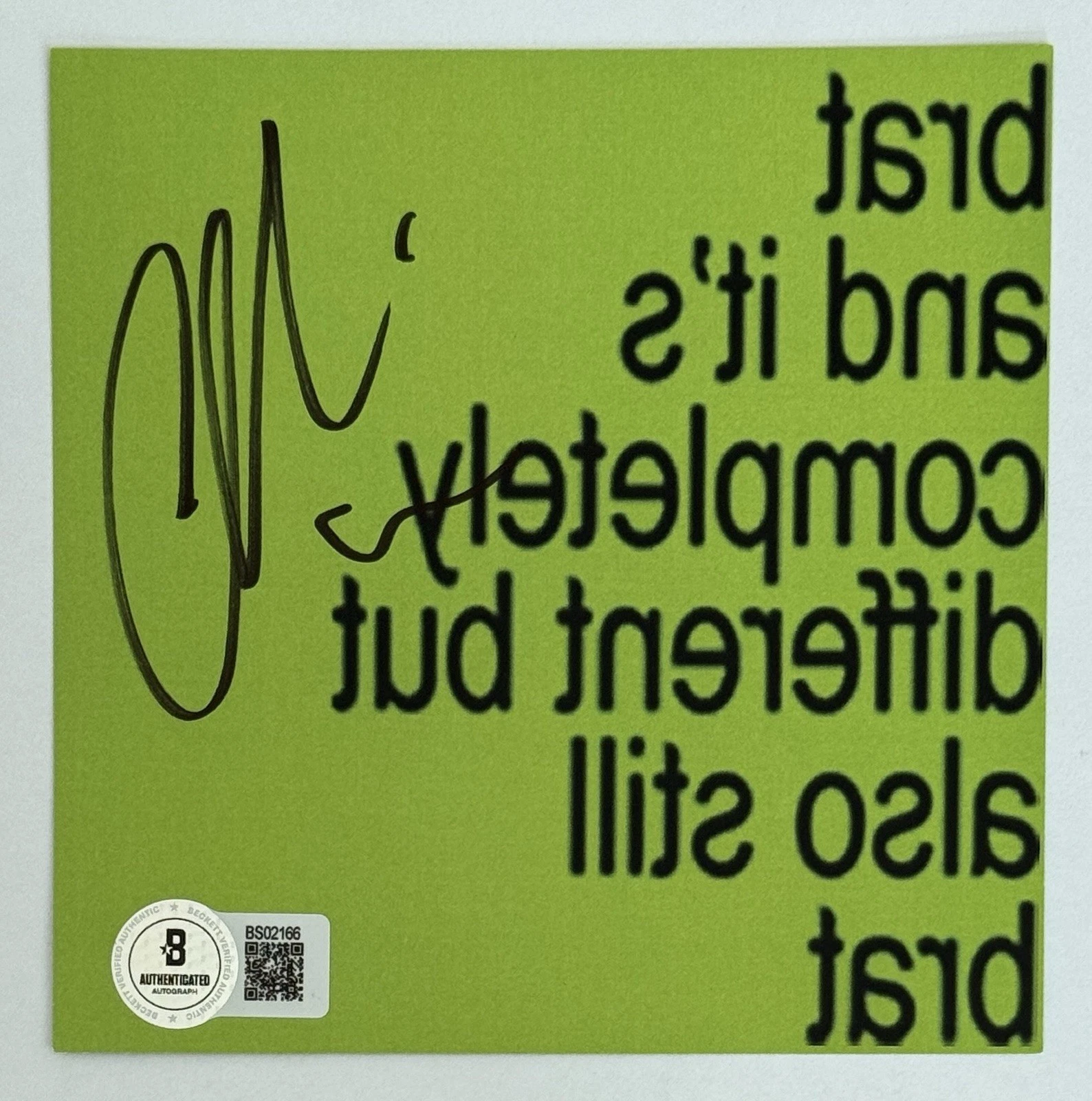 Charli XCX SIGNED Art Card & BRAT And Different CD BAS Beckett COA Autographed