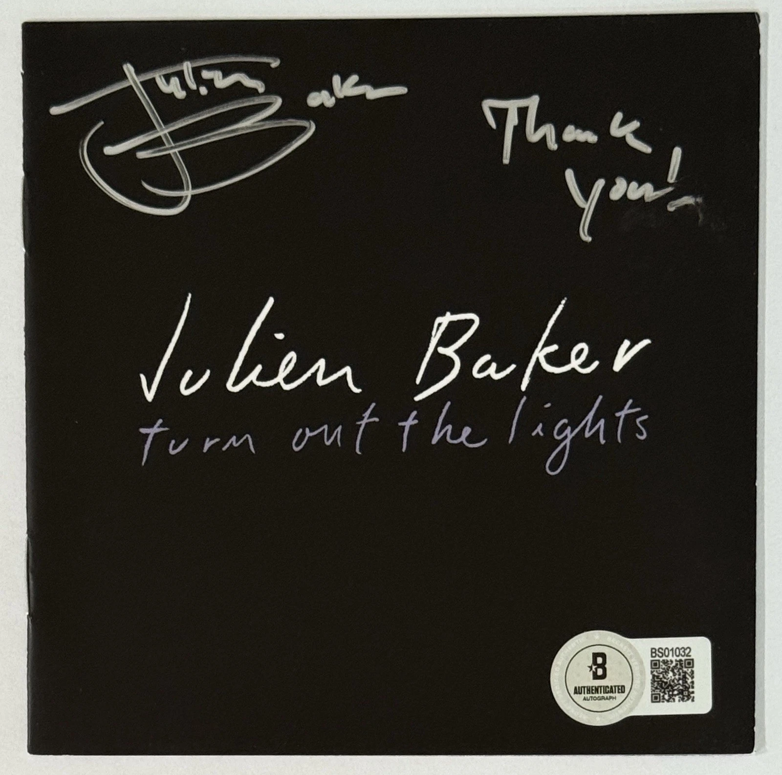 SIGNED Julien Baker Turn Out The Lights CD Book & CD BAS Beckett COA Boygenius