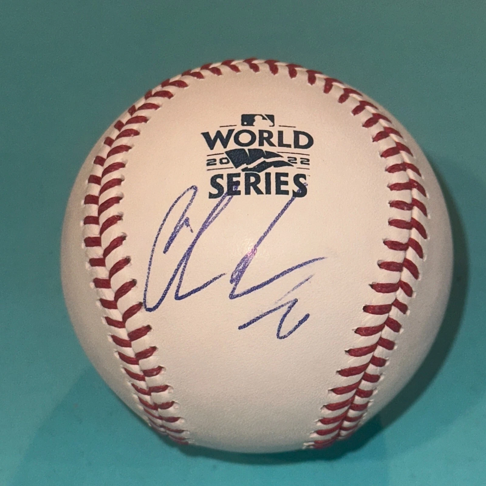 CHAS McCORMICK (Astros) Signed Official 2022 WORLD SERIES Baseball Beckett (BAS)
