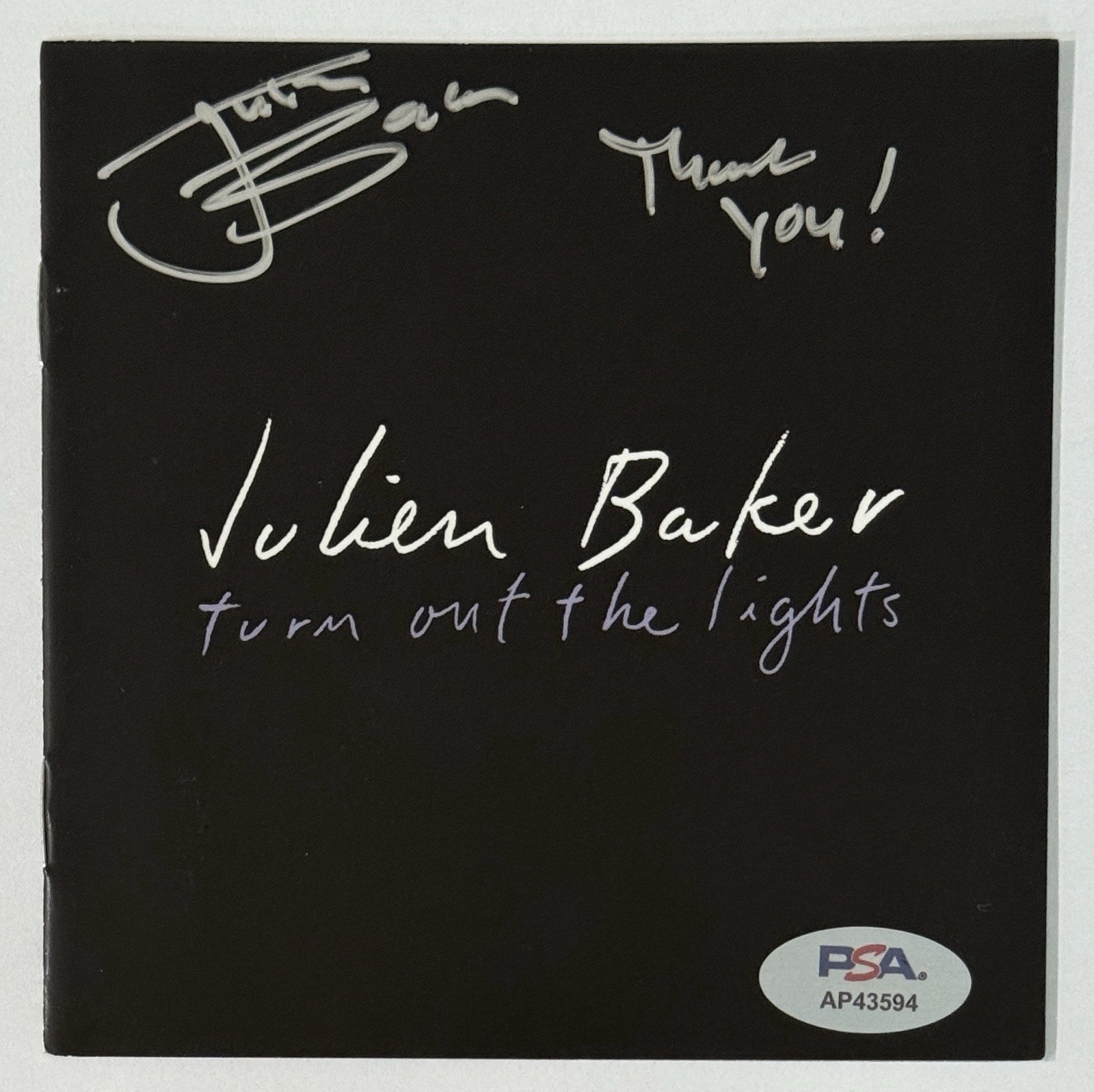 SIGNED Julien Baker Turn Out The Lights CD Cover Book & CD PSA DNA COA Boygenius