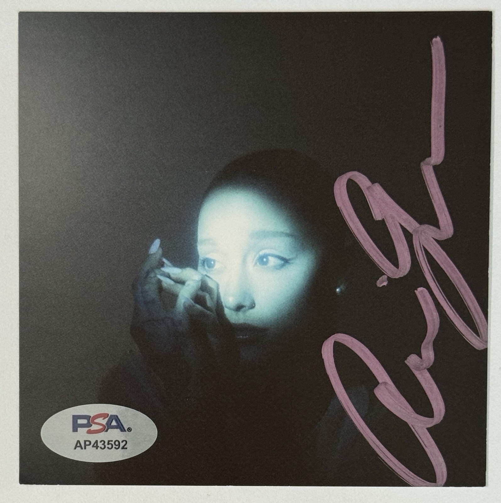 Ariana Grande SIGNED Eternal Sunshine Deluxe CD CARD PINK AUTOGRAPH PSA DNA COA