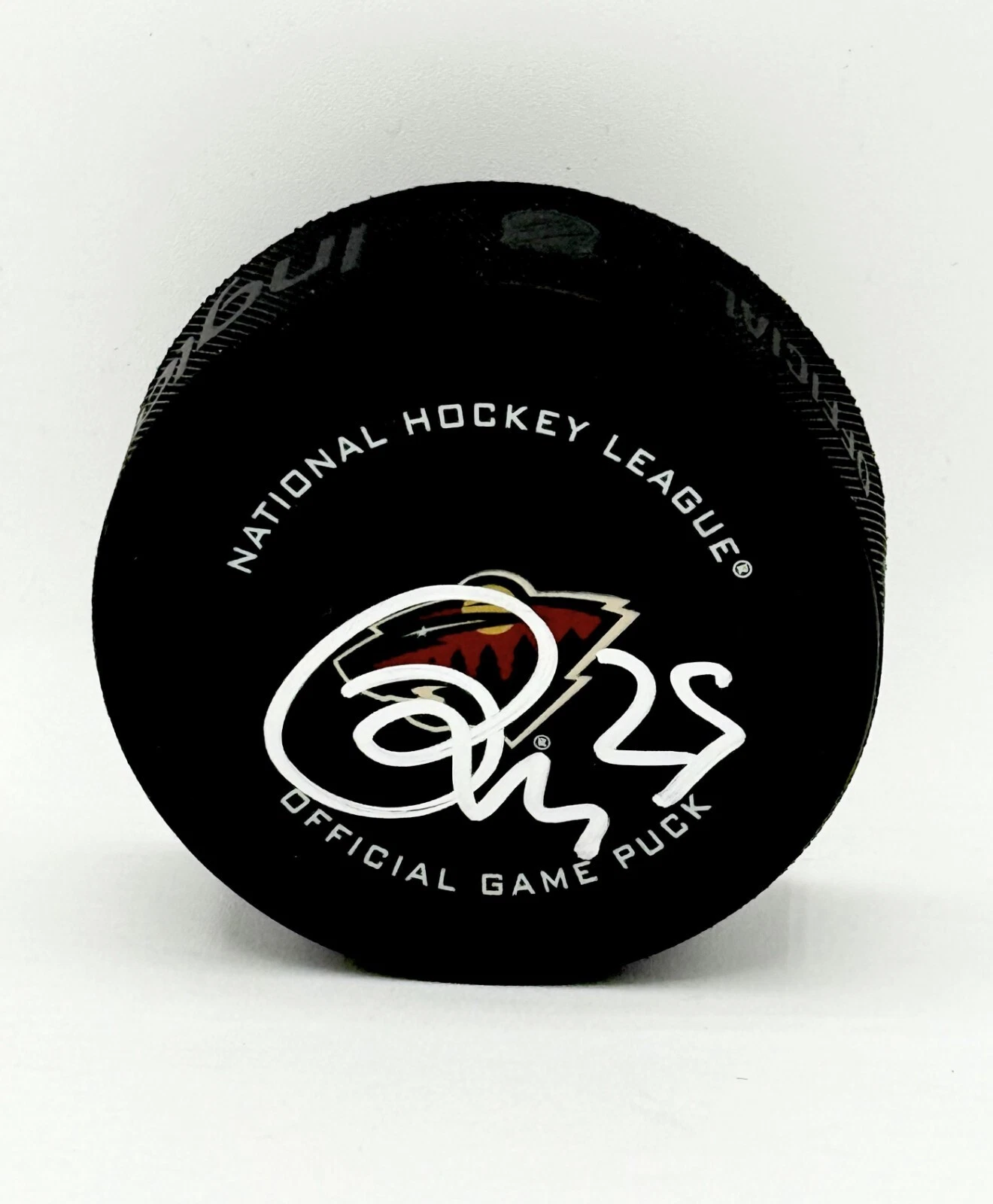 Marco Rossi signed Minnesota Wild Official Game Puck autographed JSA