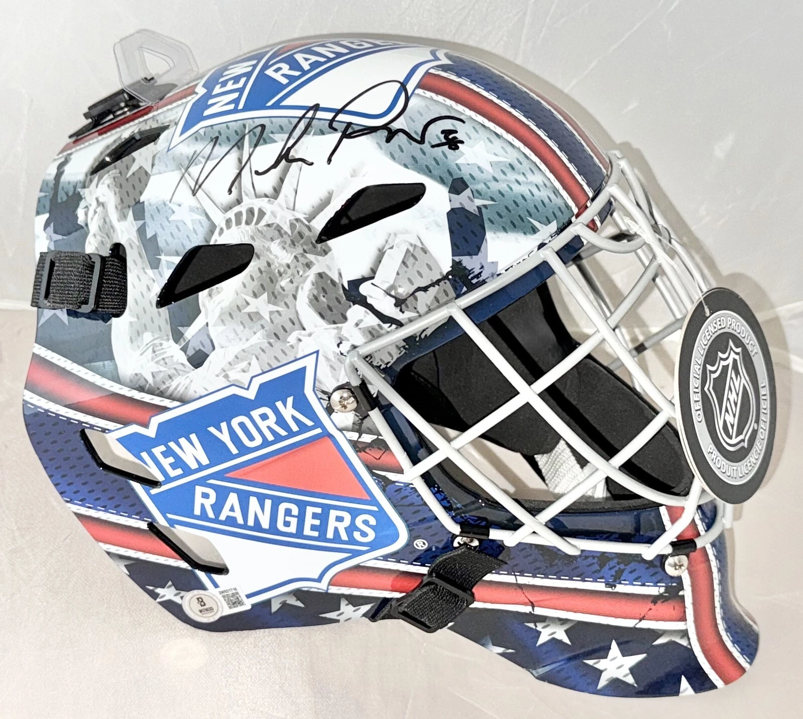 Mike Richter signed New York Rangers Full Size Goalie Mask Beckett Witnessed