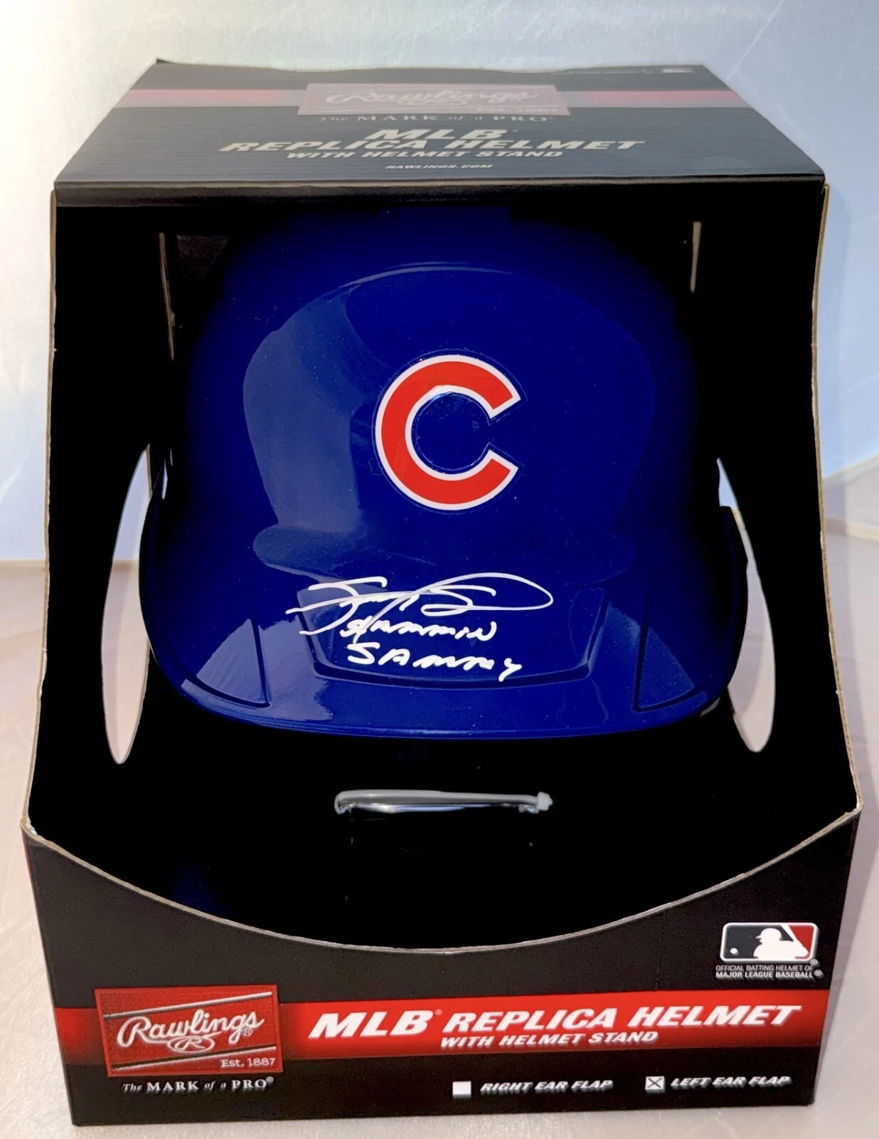 Sammy Sosa signed Chicago Cubs F/S Batting Helmet W/ Slammin Sammy Beckett