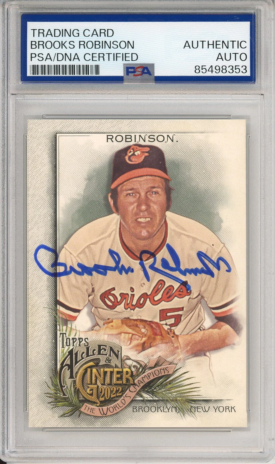 2022 Topps Allen & Ginter Brooks Robinson Signed Card PSA DNA COA Autographed