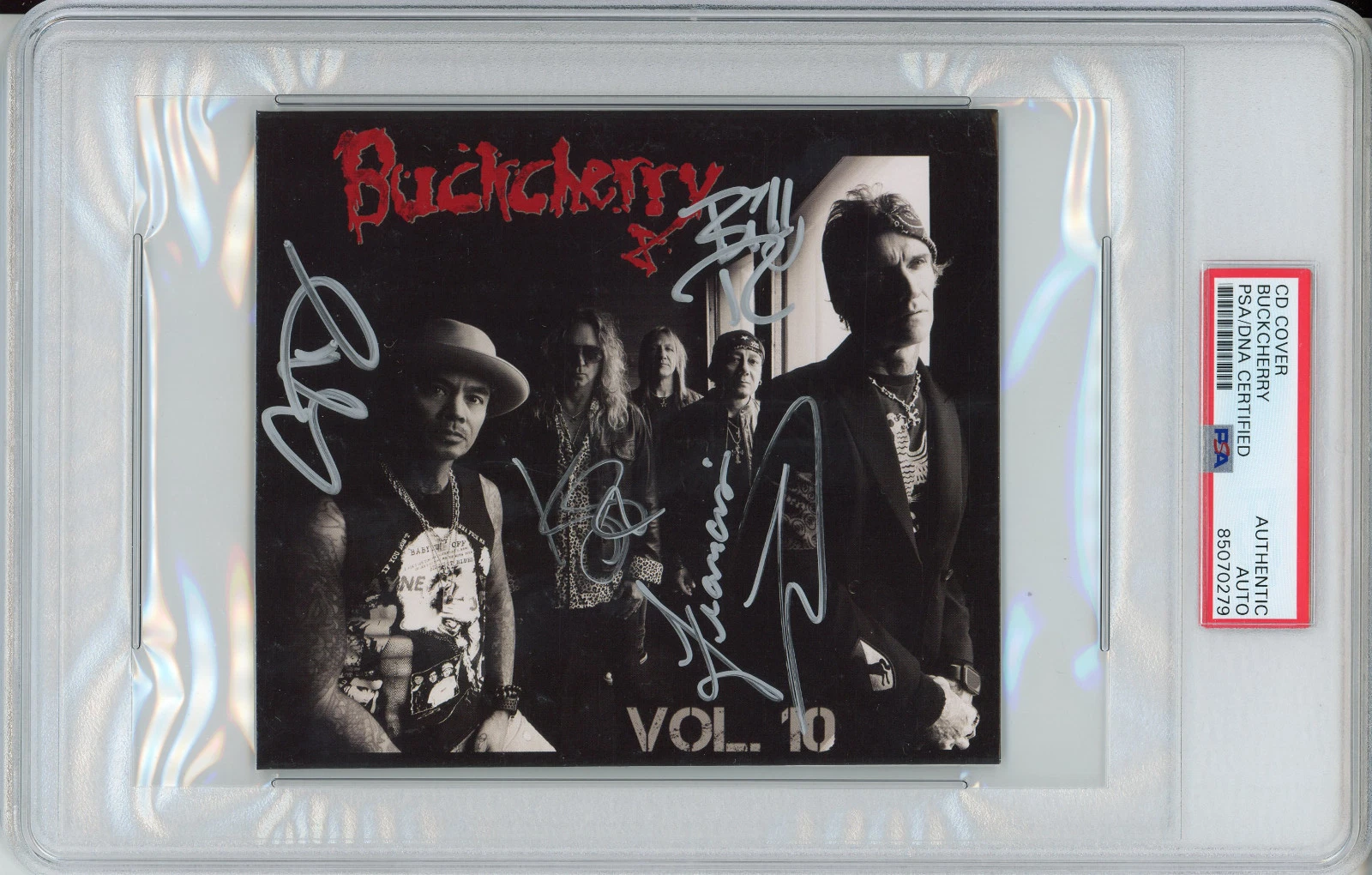 BUCKCHERRY FULL BAND SIGNED AUTOGRAPHED VOLUME 10 CD COVER PSA DNA COA AUTHENTIC