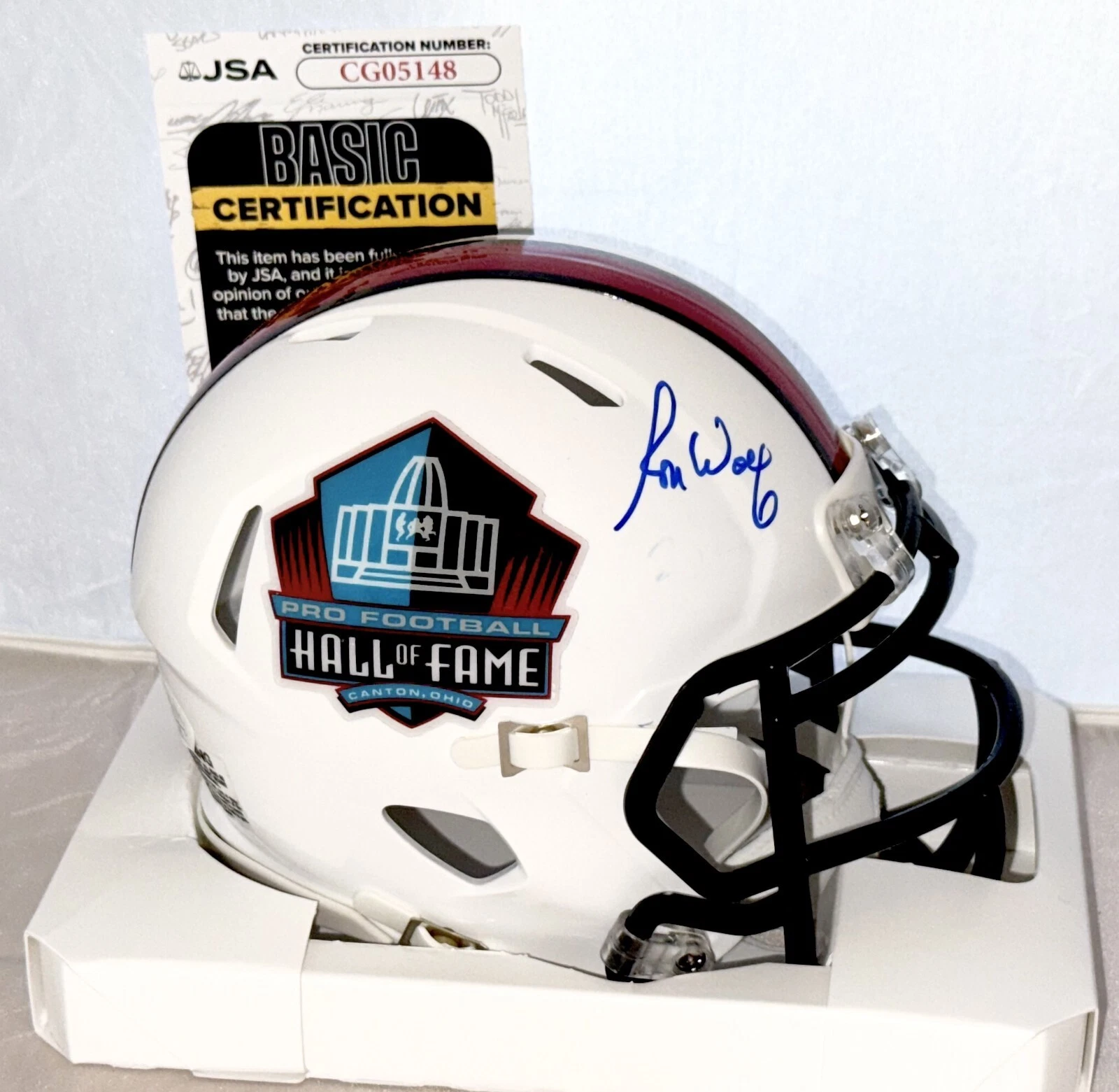 Ron Wolf Green Bay Packers signed Hall of Fame mini helmet autographed JSA